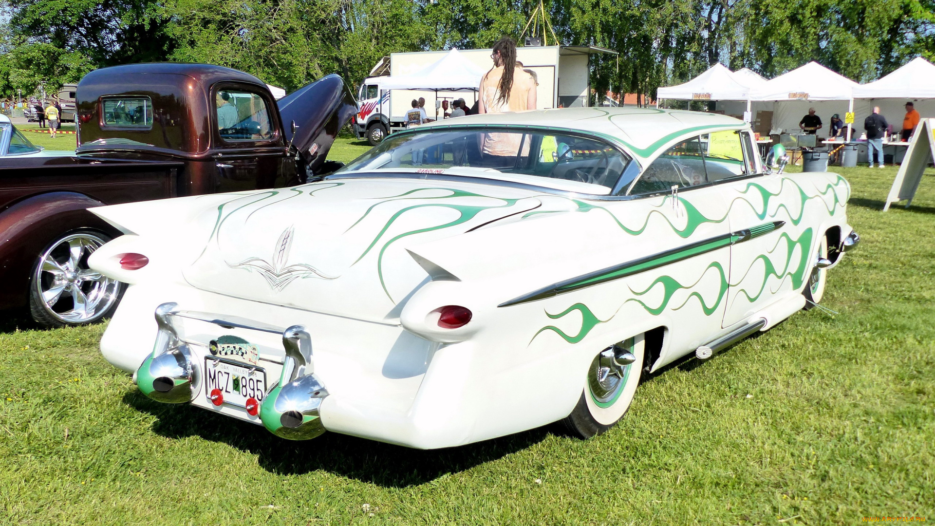 автомобили, выставки, и, уличные, фото, разрисованный