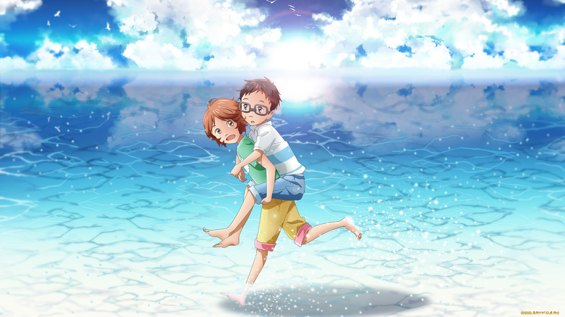 shigatsu, wa, kimi, no, uso, аниме, фон, взгляд, девушка