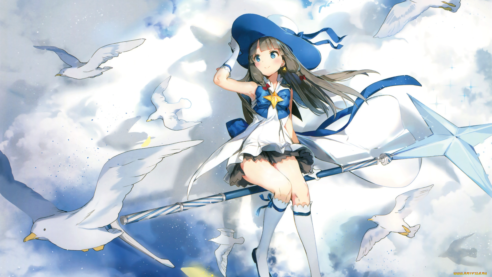 wish, upon, the, pleiades, аниме, houkago, no, pleiades, фон, взгляд, девушка