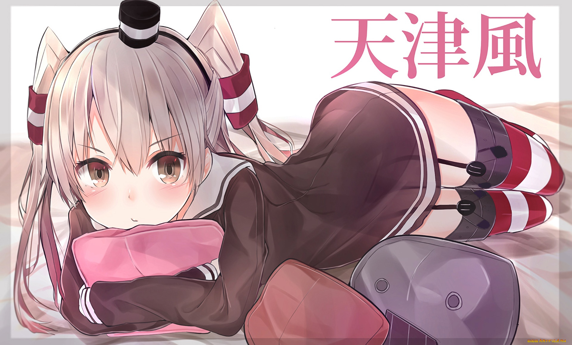 аниме, kantai, collection, фон, взгляд, девушка
