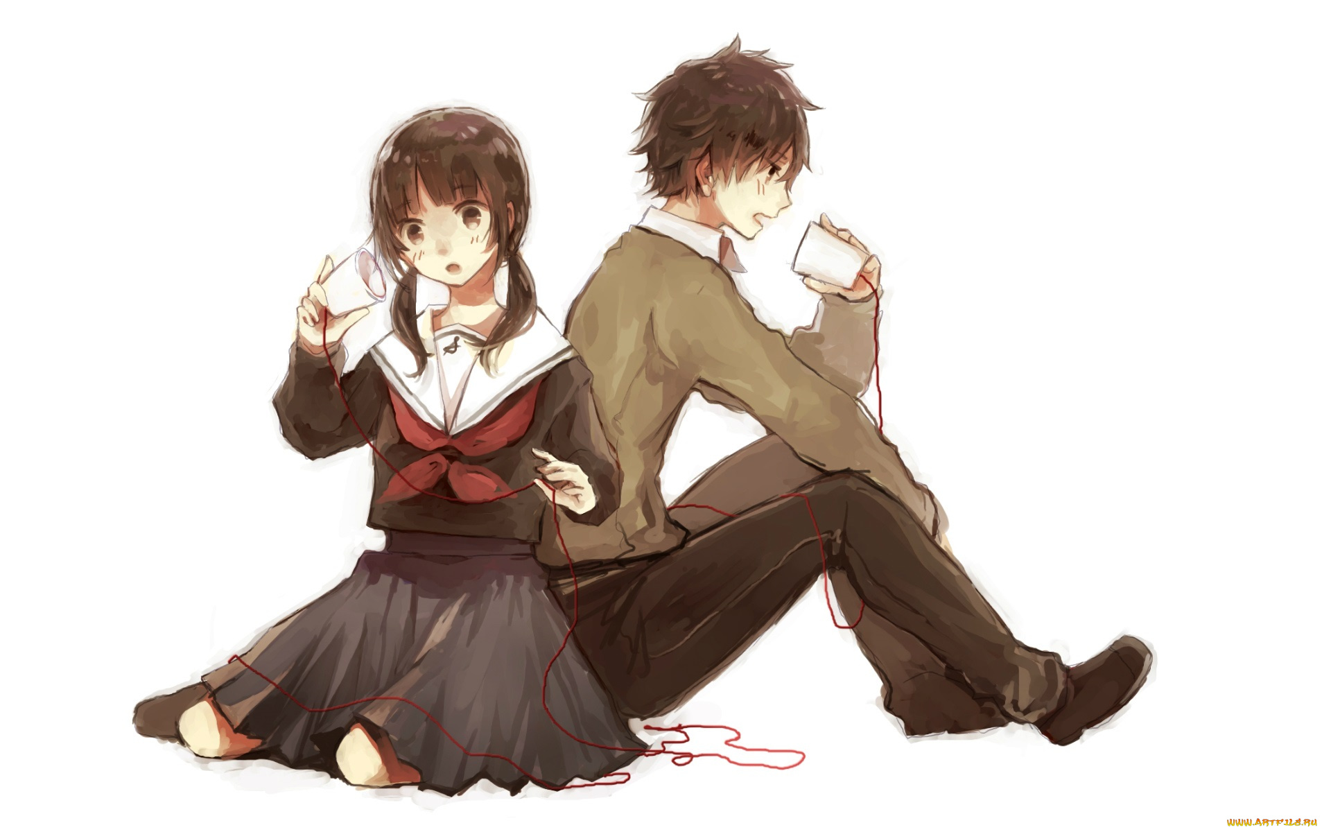 аниме, unknown, , другое, парень, девочка