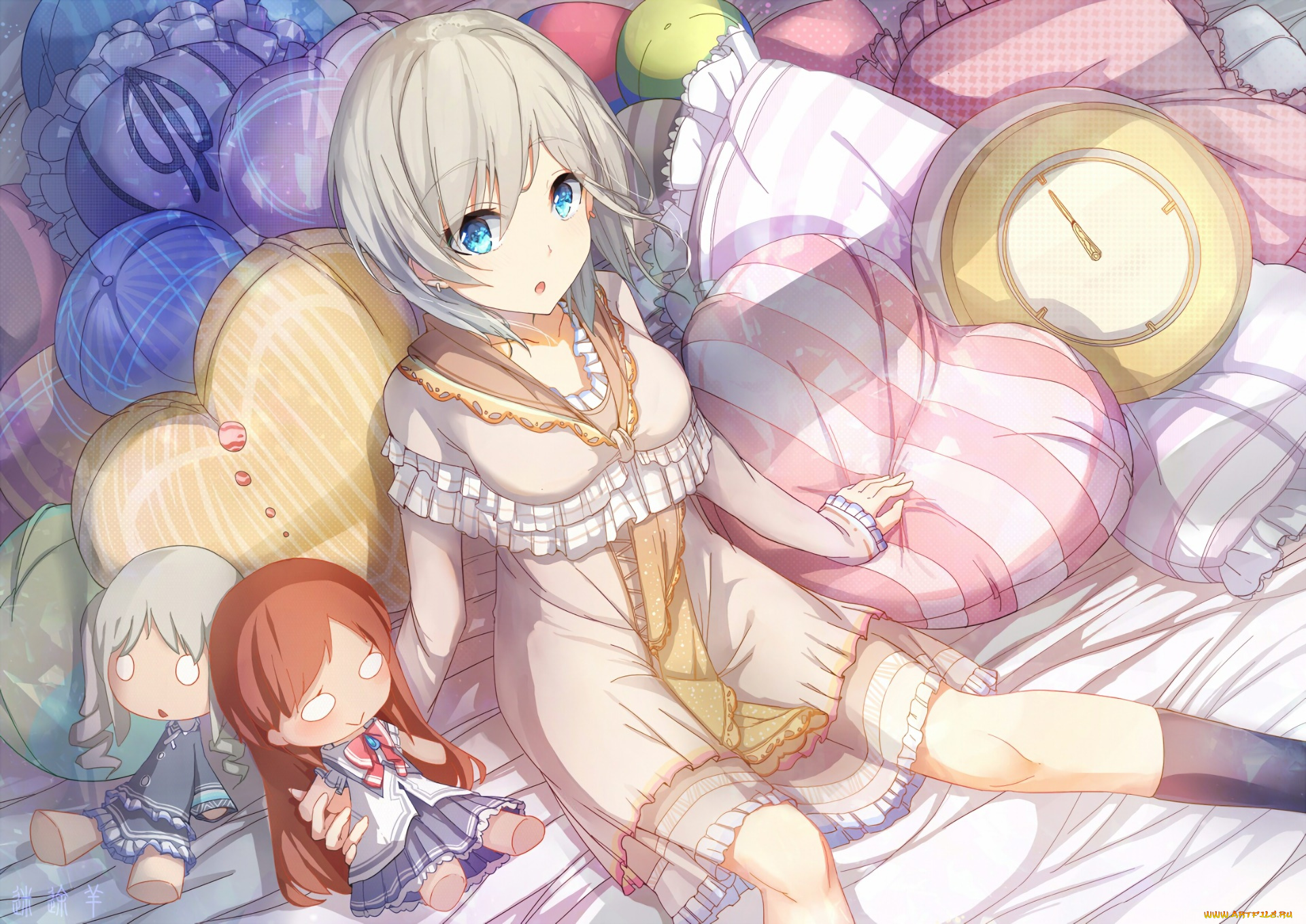 аниме, idolm@ster, фон, взгляд, девушка