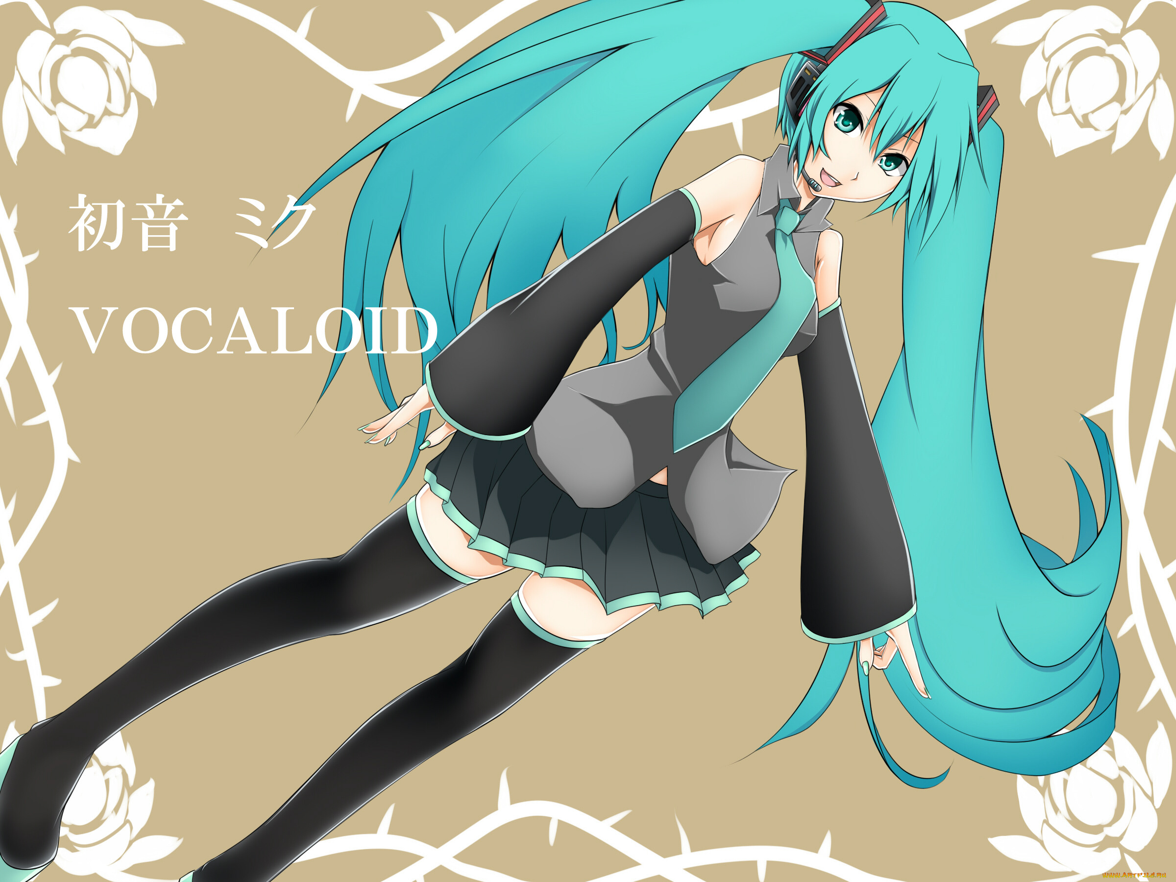 аниме, vocaloid, фон, взгляд, девушка