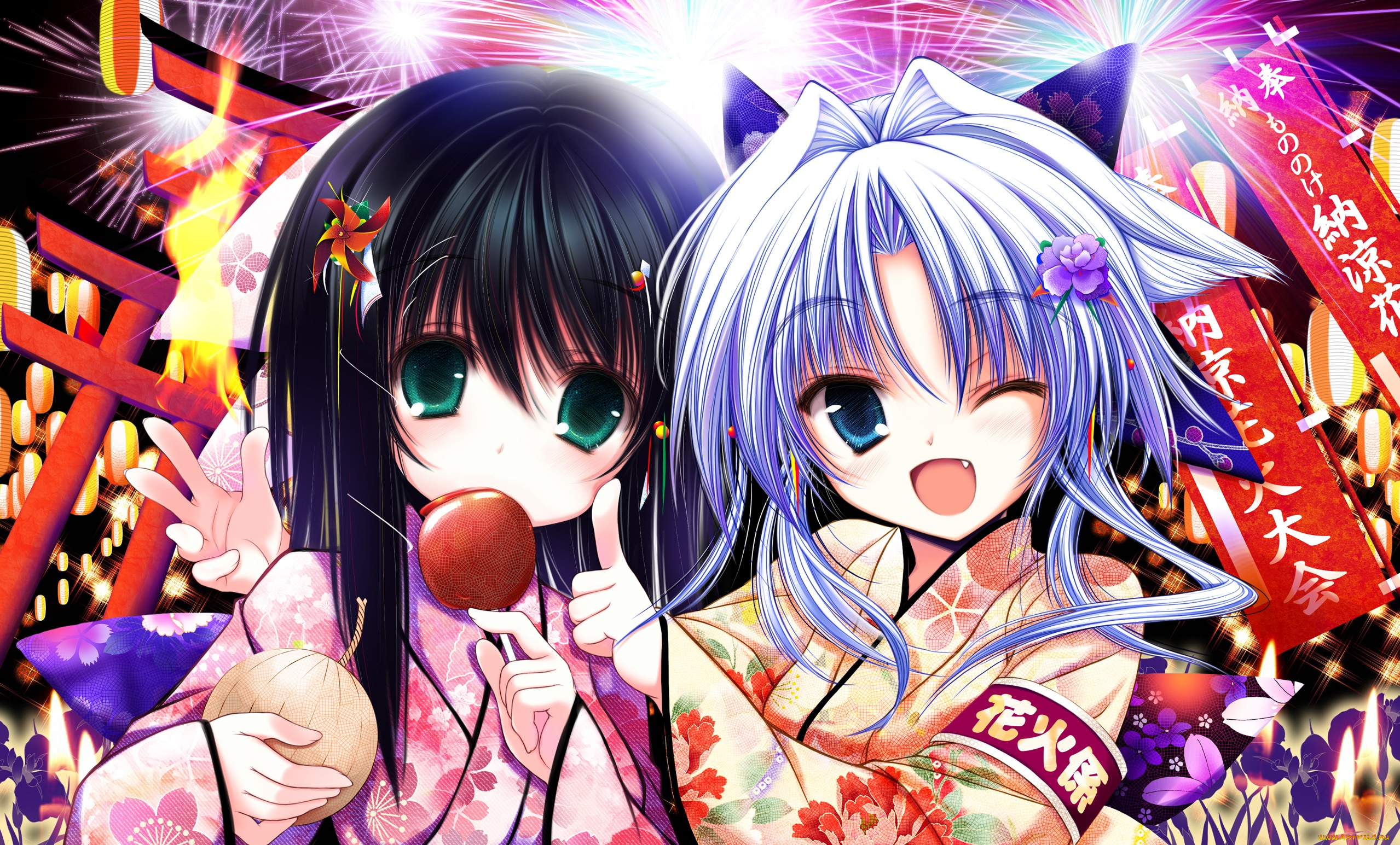 аниме, unknown, , другое, фон, взгляд, девушки