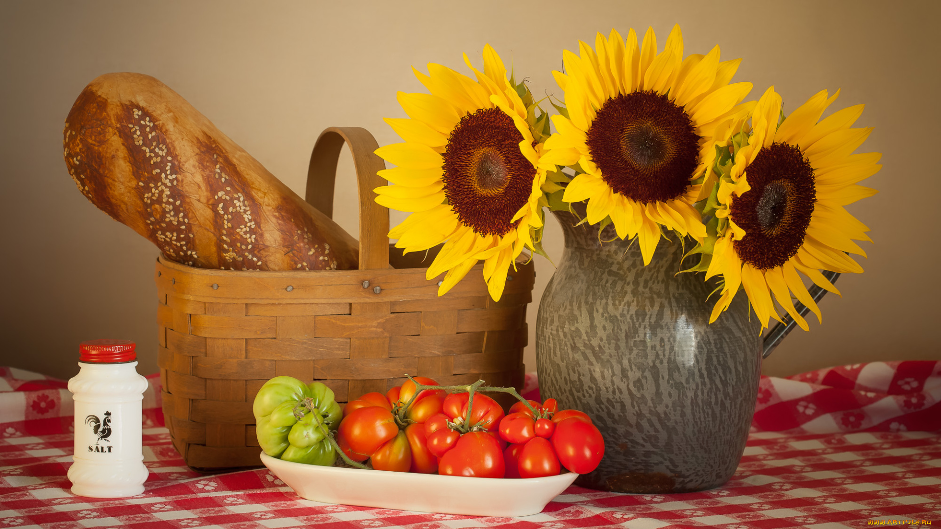 еда, натюрморт, овощи, цветы, помидоры, томаты