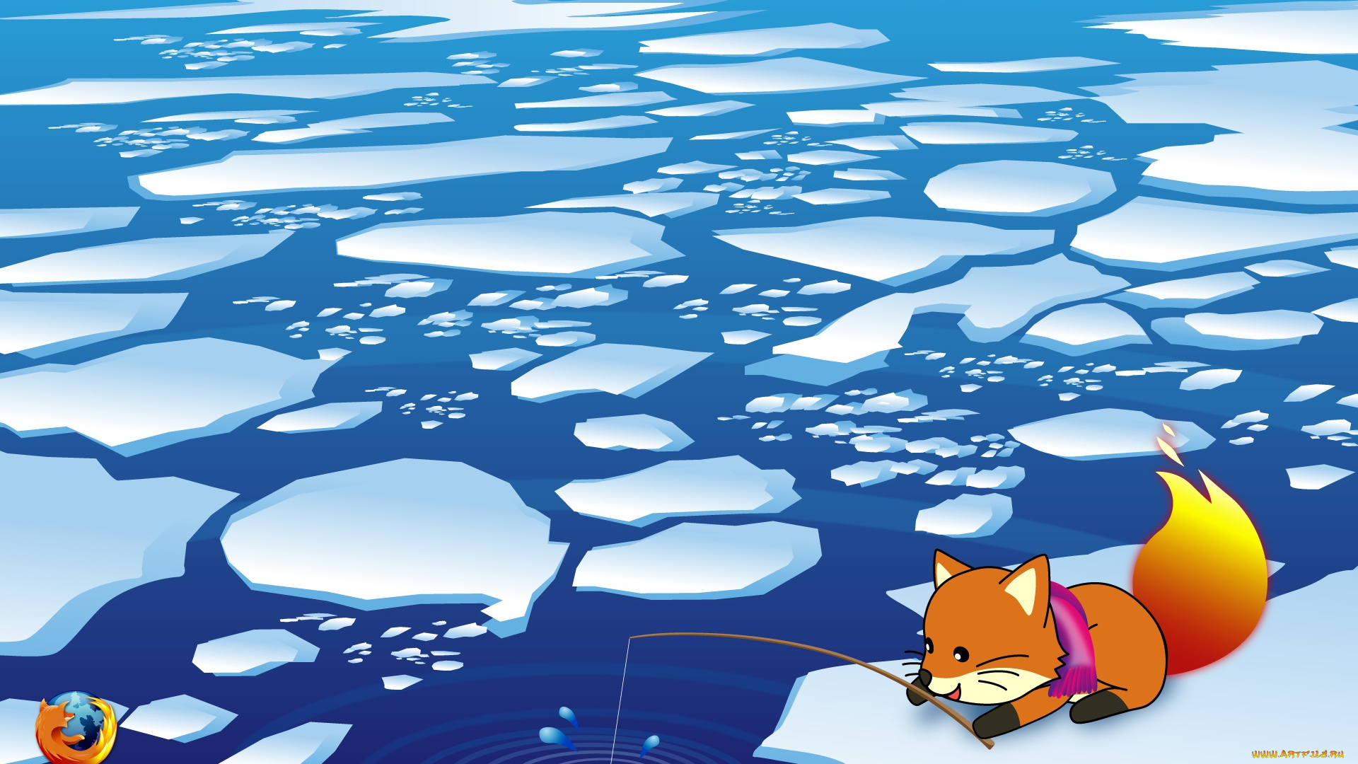 компьютеры, mozilla, firefox, логотип, фон