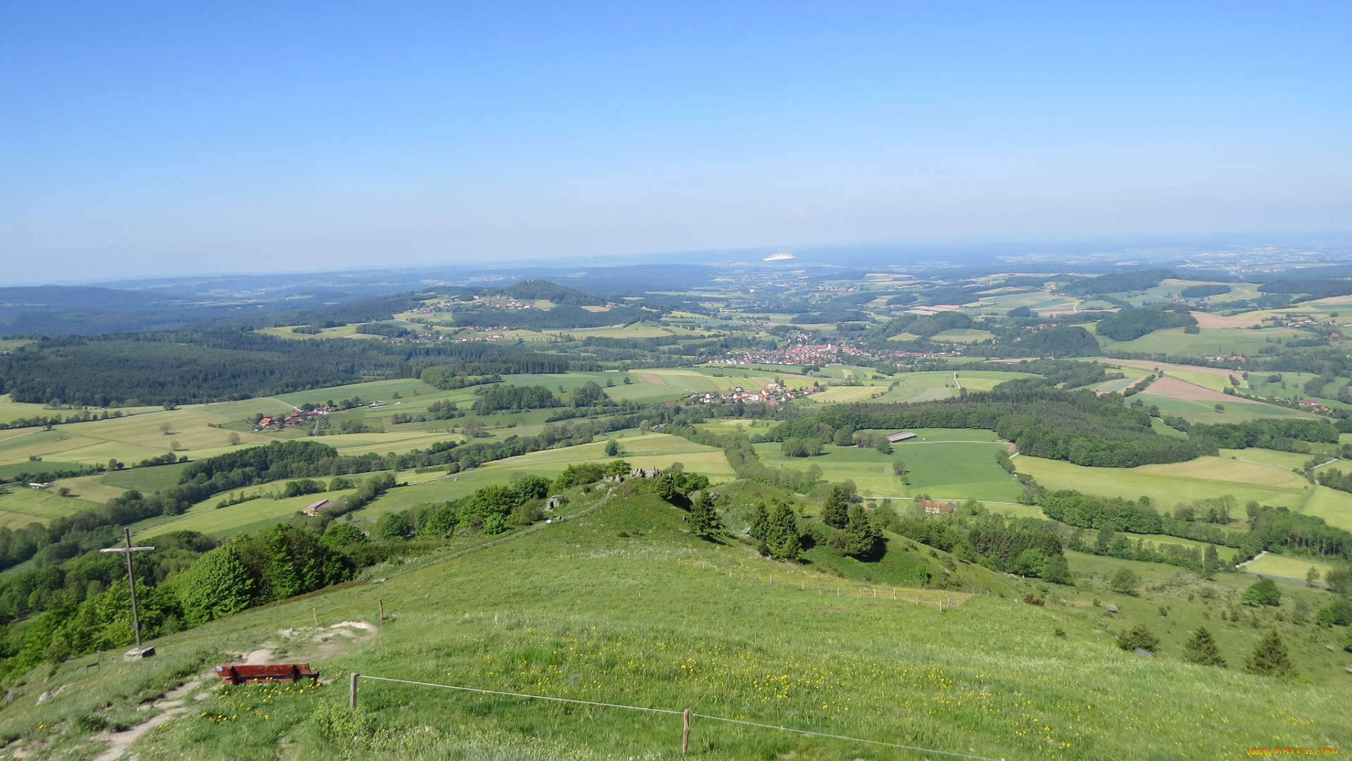 природа, пейзажи, поля, холмы