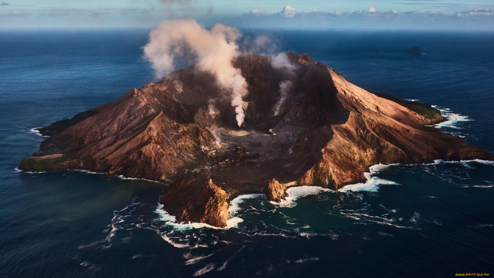 природа, побережье, вулкан