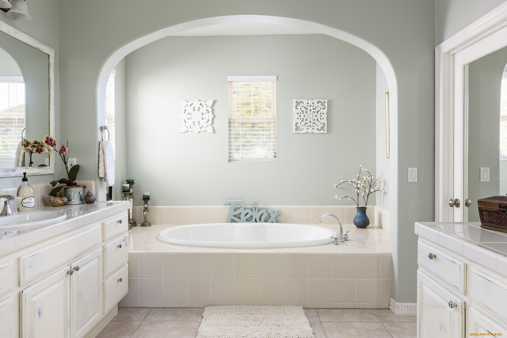 интерьер, ванная, и, туалетная, комнаты, дизайн, ванная, сантехника