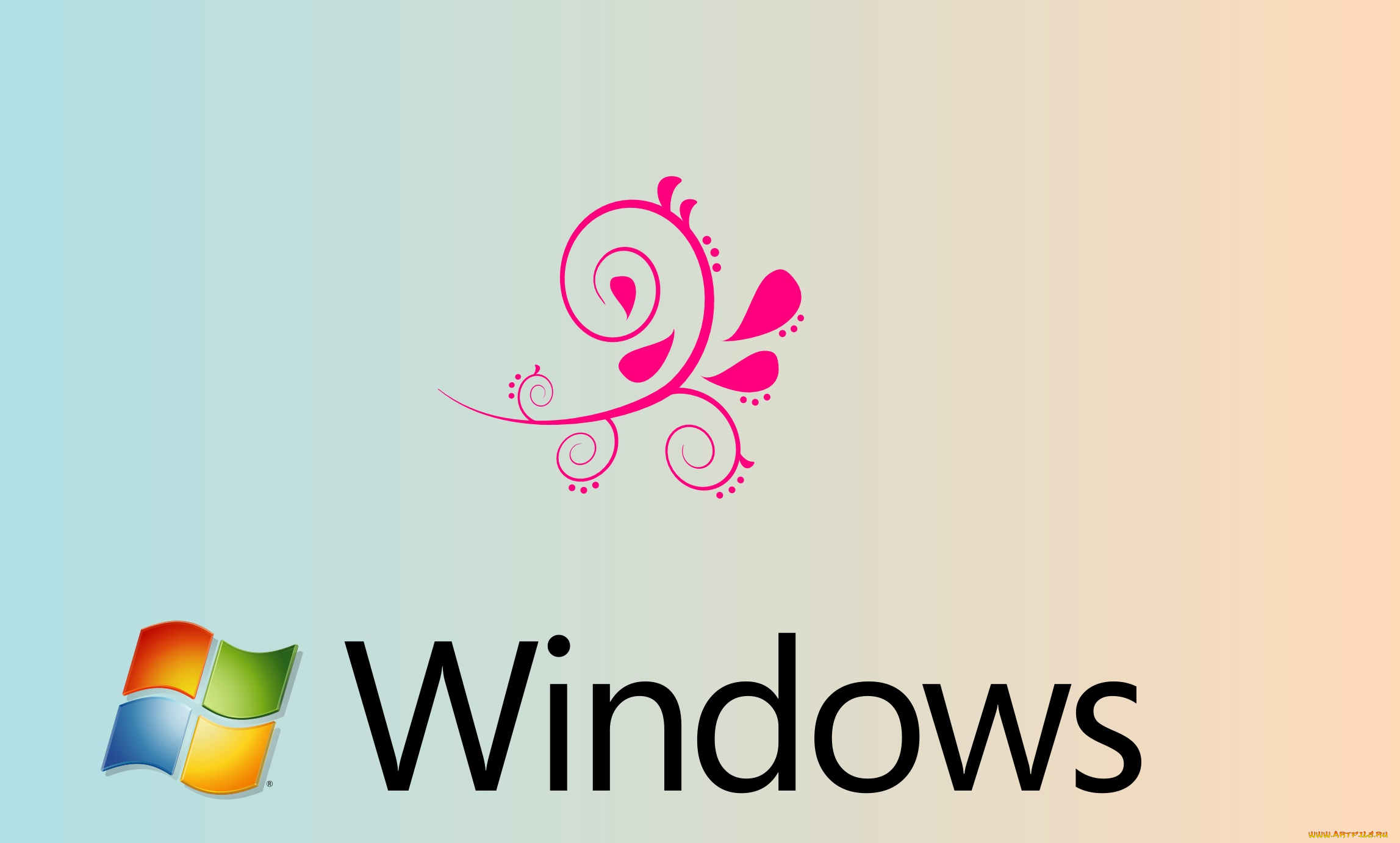 компьютеры, windows, 7, , vienna, логотип, фон