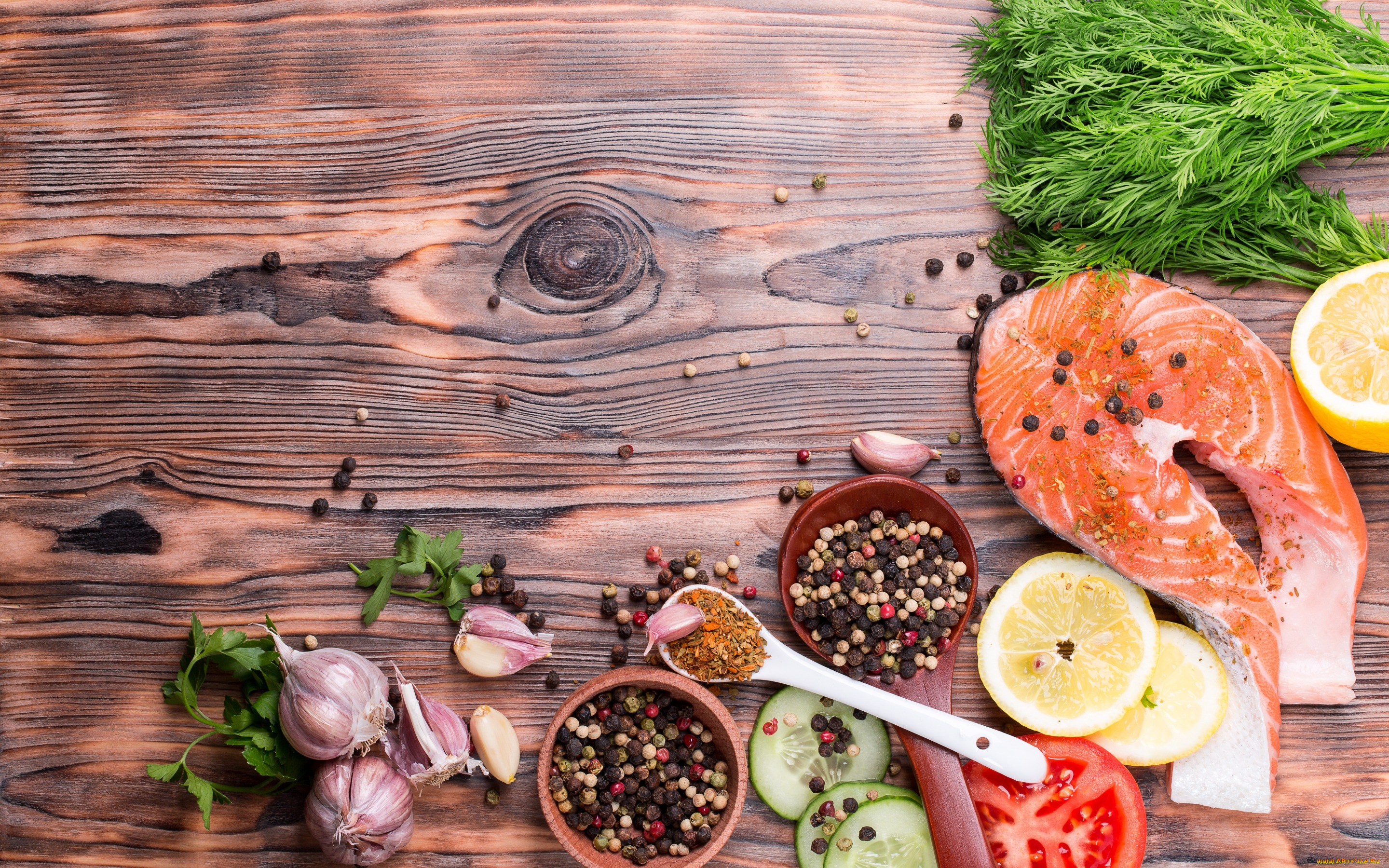 еда, разное, лимон, lemon, seafood, fish, помидоры, овощи, spices, tomatoes, рыба, морепродукты, специи