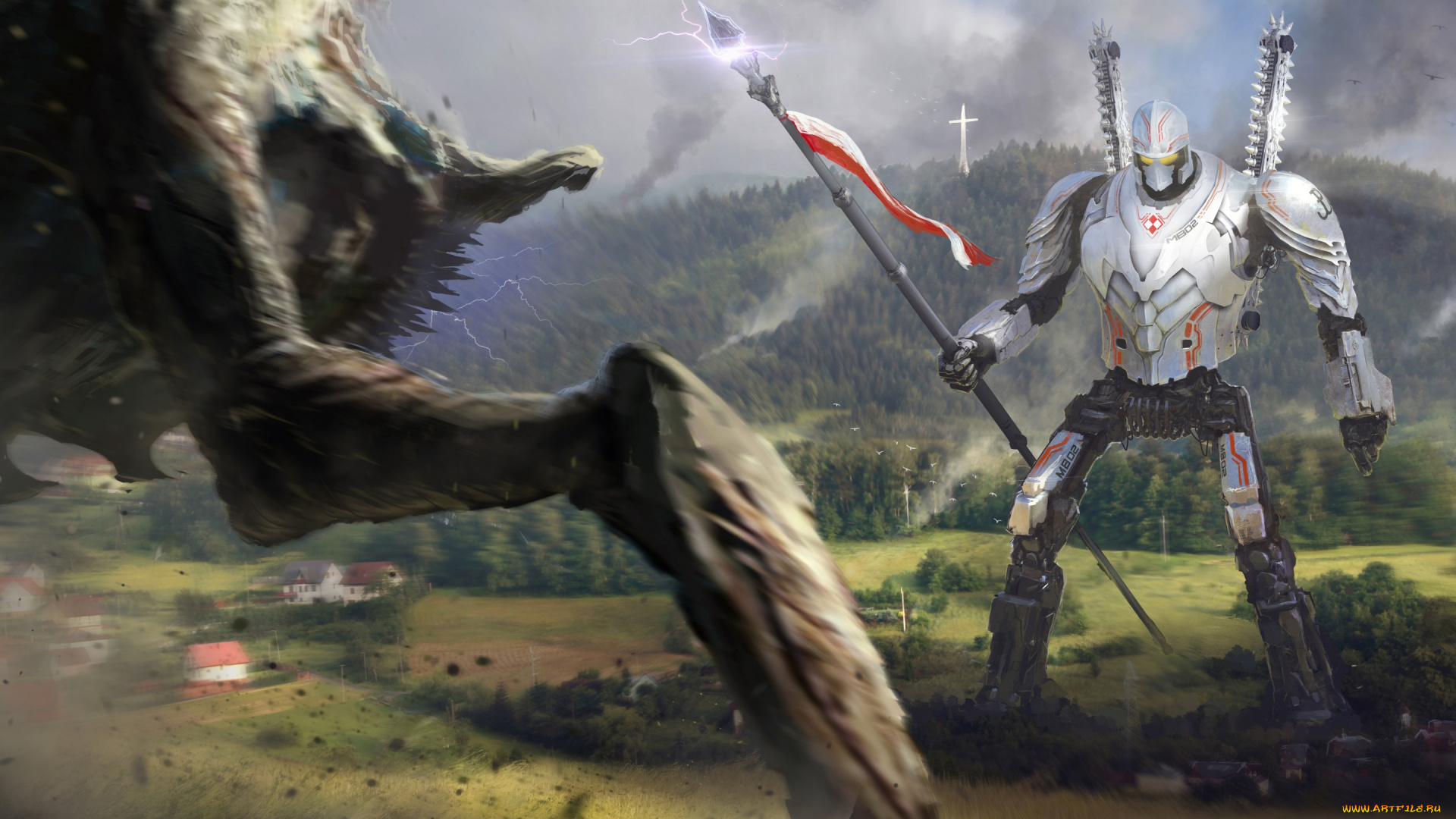 фэнтези, роботы, , киборги, , механизмы, фантастика, pacific, rim, fan, art, робот, jaeger, hussar