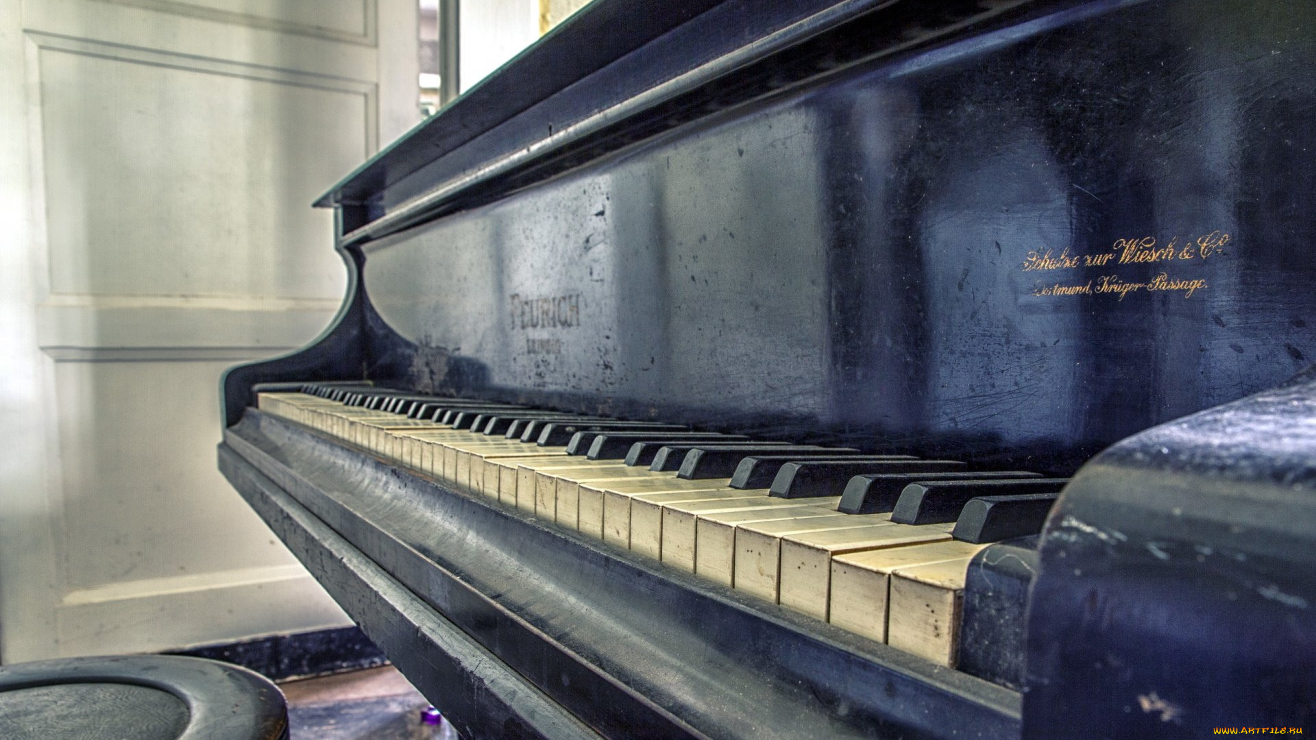 музыка, -музыкальные, инструменты, дверь, пианино