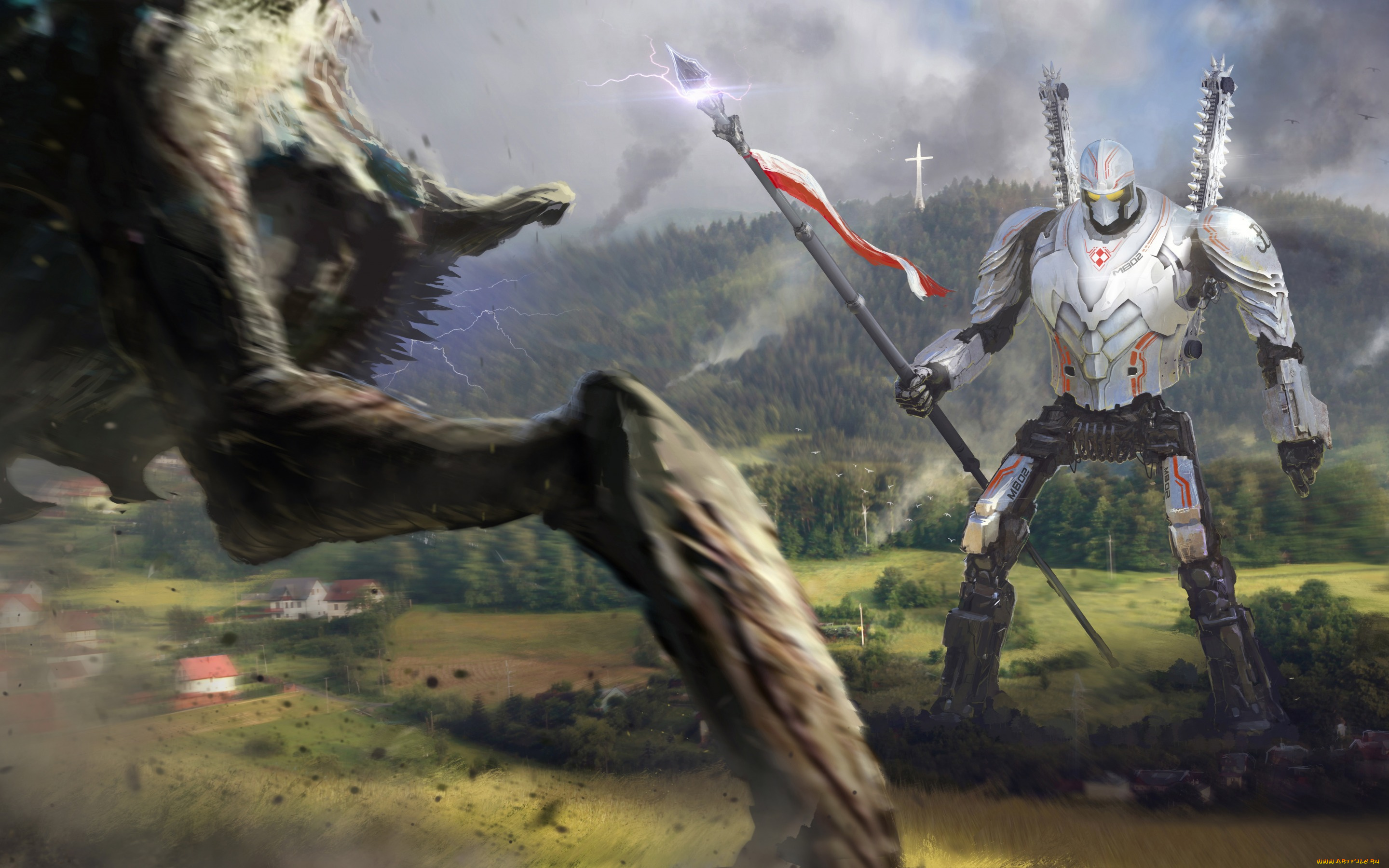 фэнтези, роботы, , киборги, , механизмы, фантастика, pacific, rim, fan, art, робот, jaeger, hussar