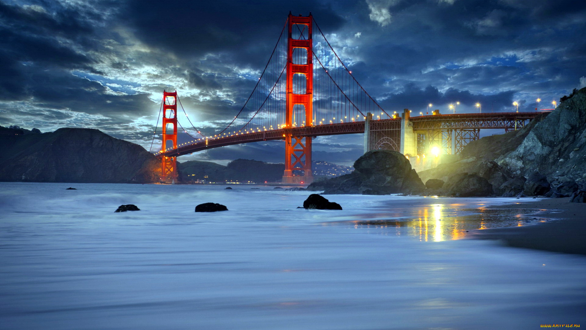 города, сан-франциско, , сша, golden, gate, bridge