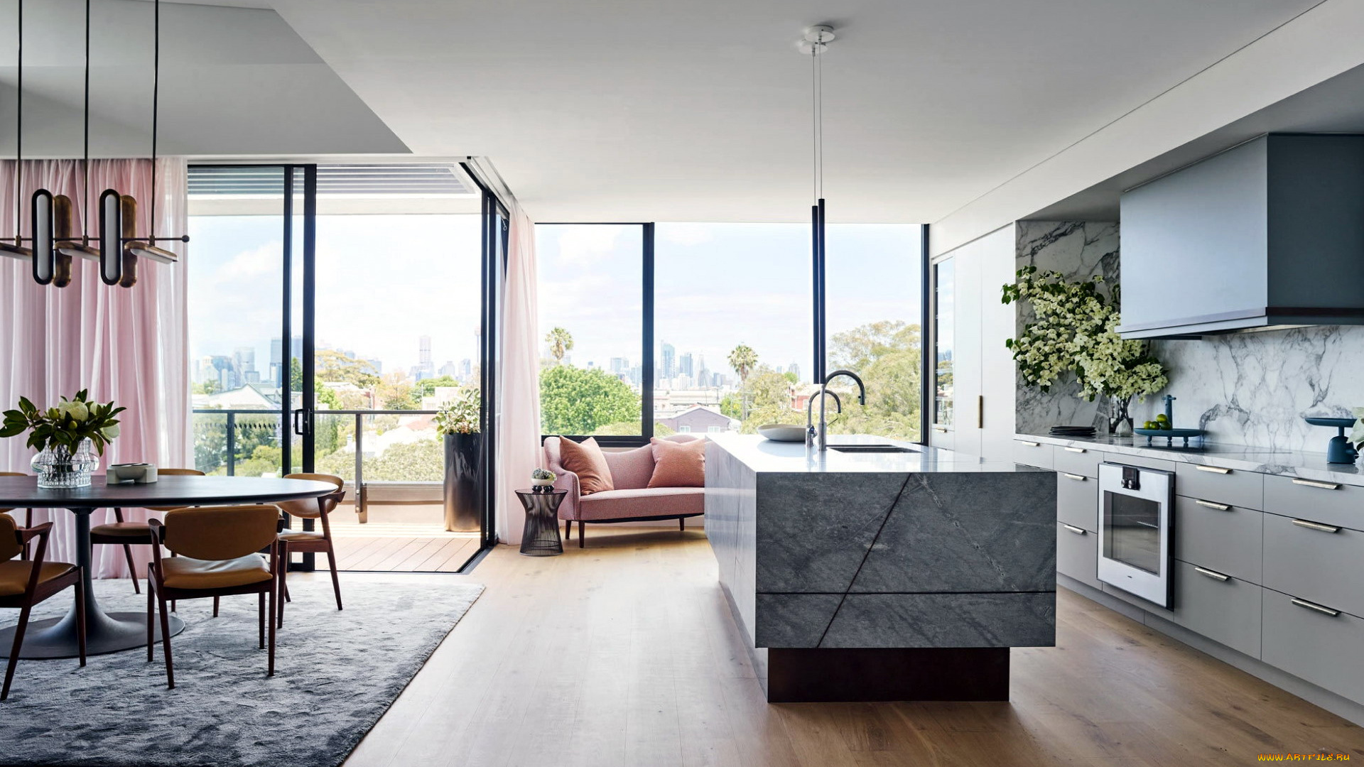 интерьер, кухня, обеденный, уголок