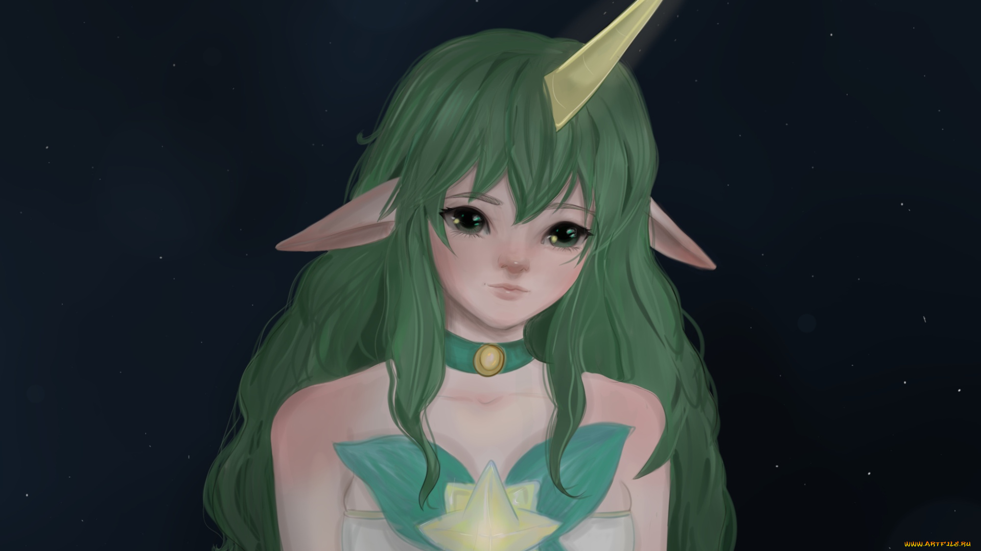 видео, игры, league, of, legends, soraka, рог, ушки, цветок