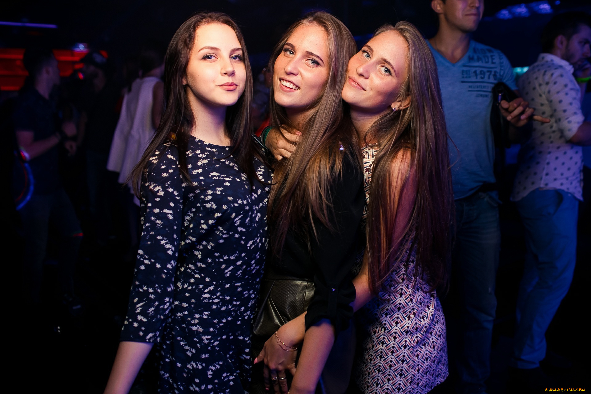 девушки, -, группа, девушек, красивая, девушка, ночной, клуб