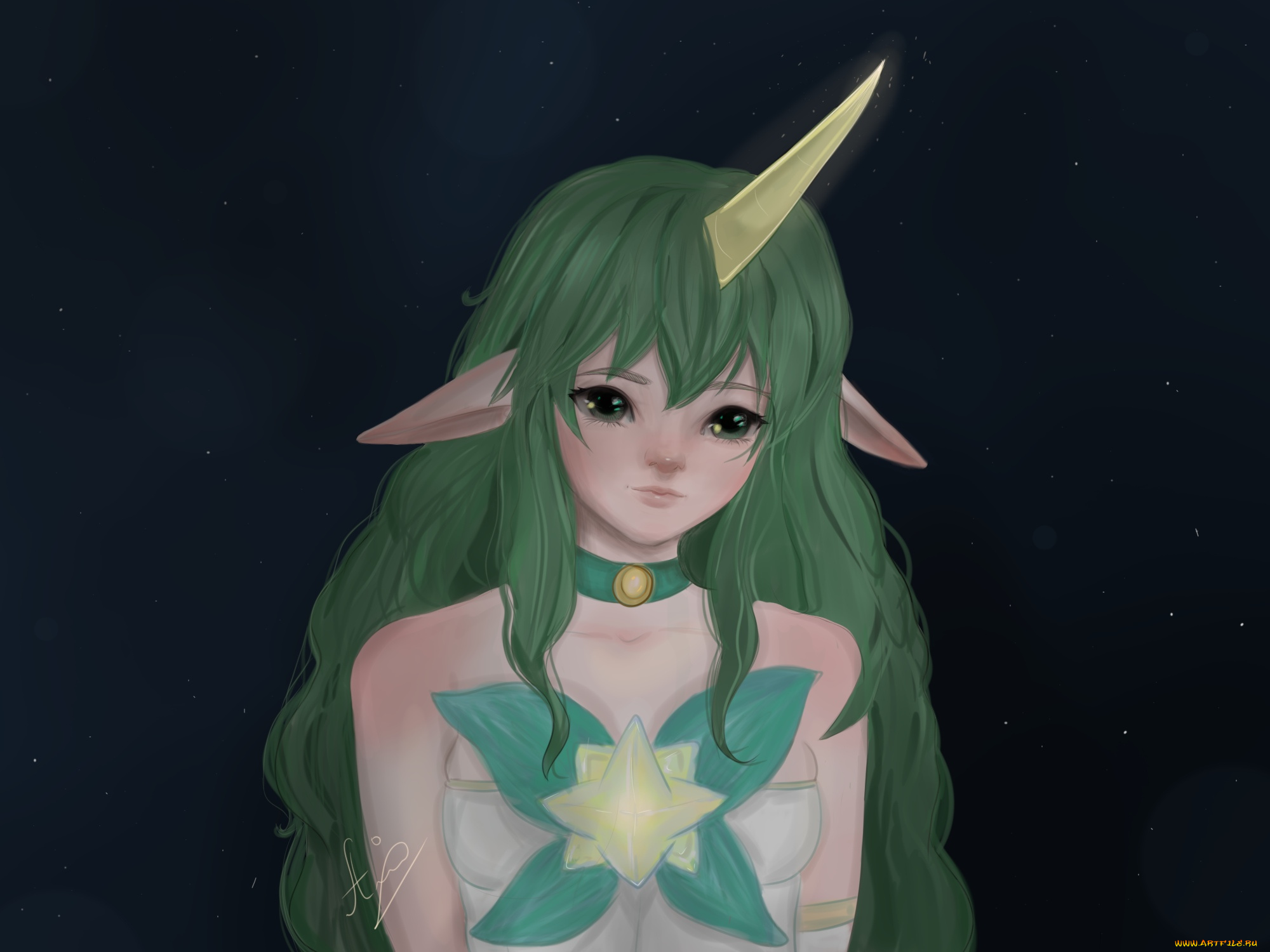 видео, игры, league, of, legends, soraka, рог, ушки, цветок