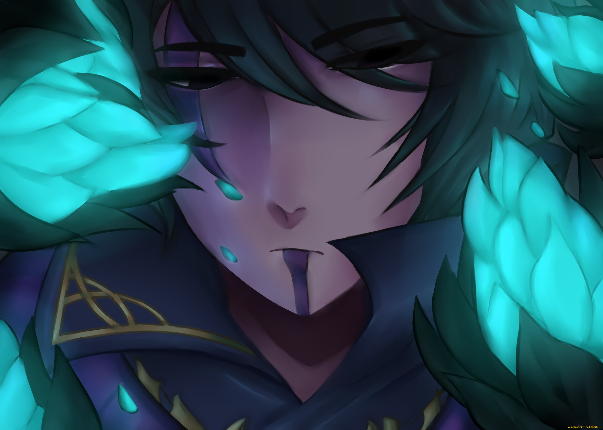 видео, игры, league, of, legends, парень, лицо, aphelios