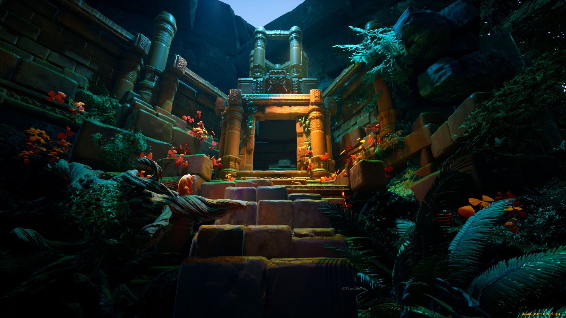 3д, графика, архитектура, , architecture, ночь