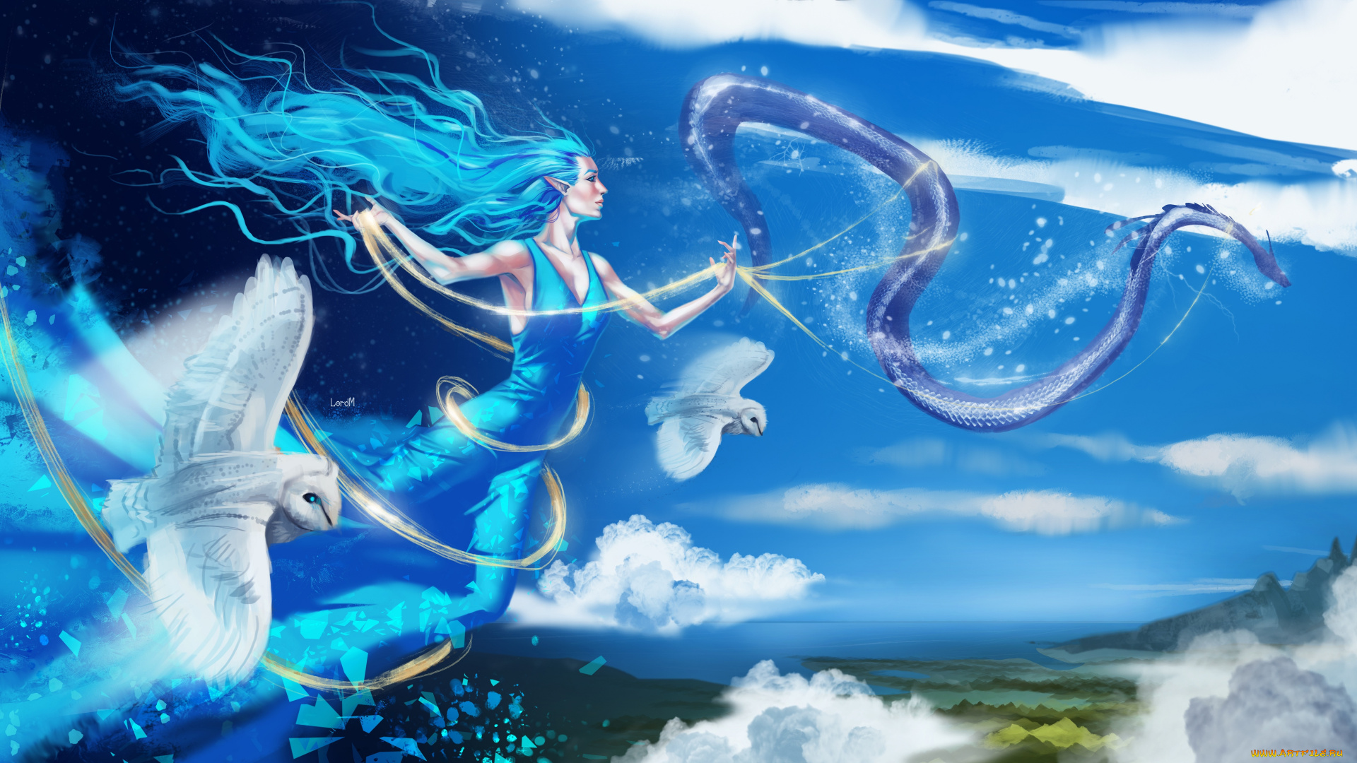 фэнтези, красавицы, и, чудовища, девушка