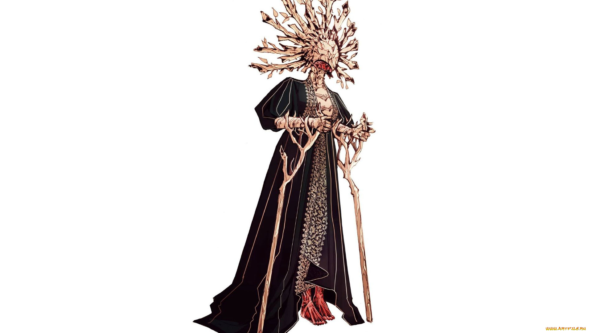 фэнтези, существа, фигура, корона, костыли