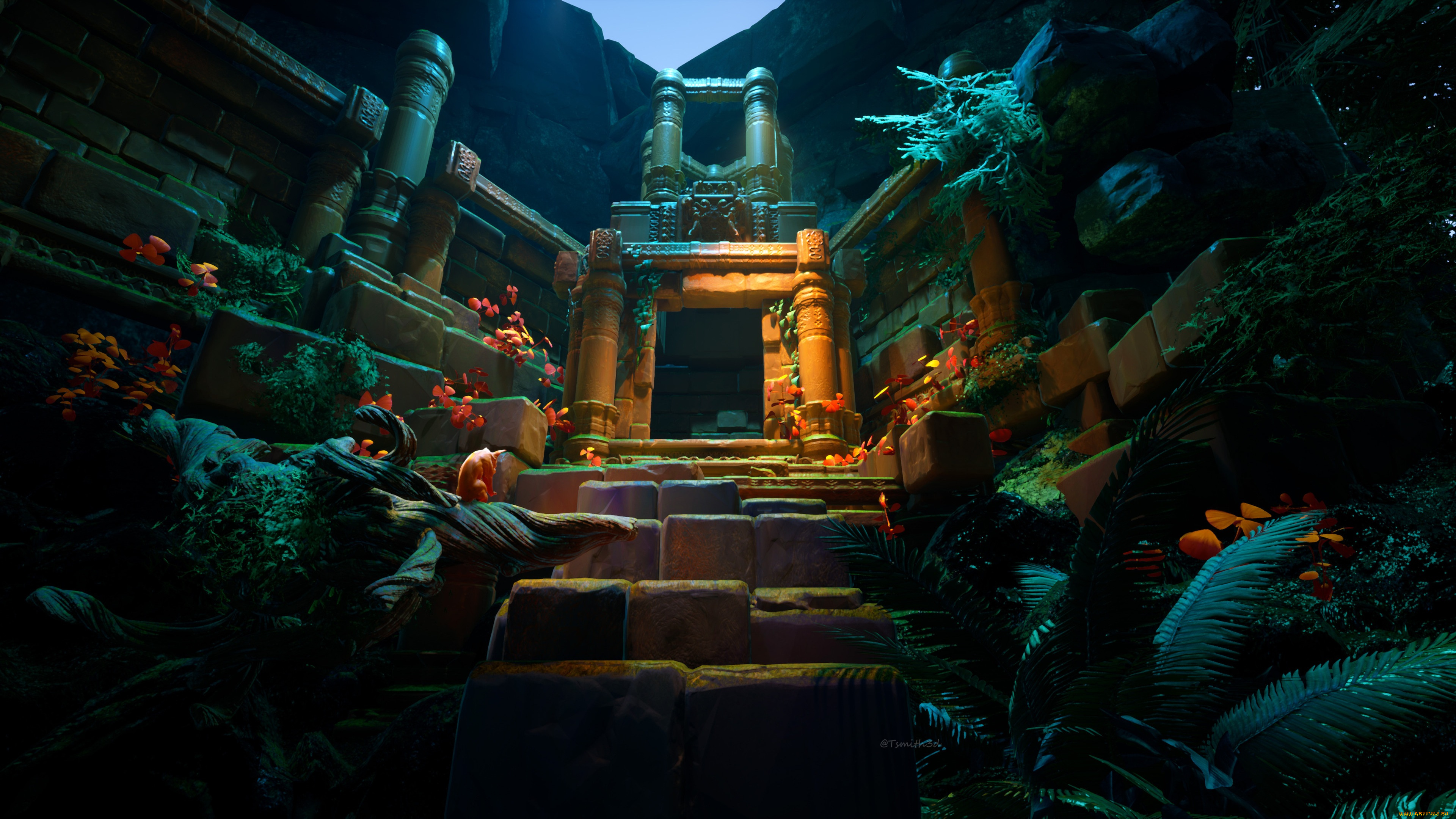 3д, графика, архитектура, , architecture, ночь