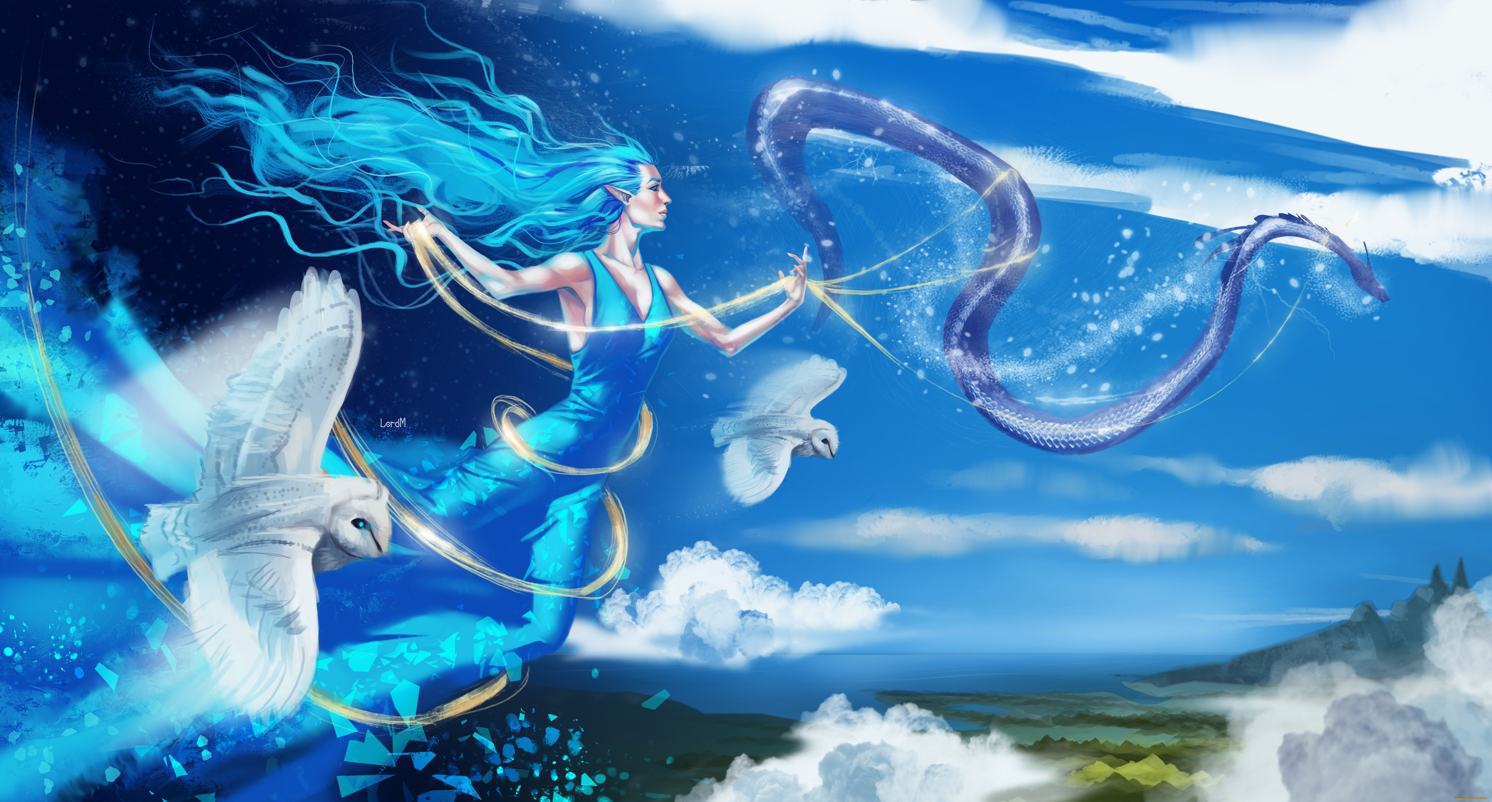 фэнтези, красавицы, и, чудовища, девушка