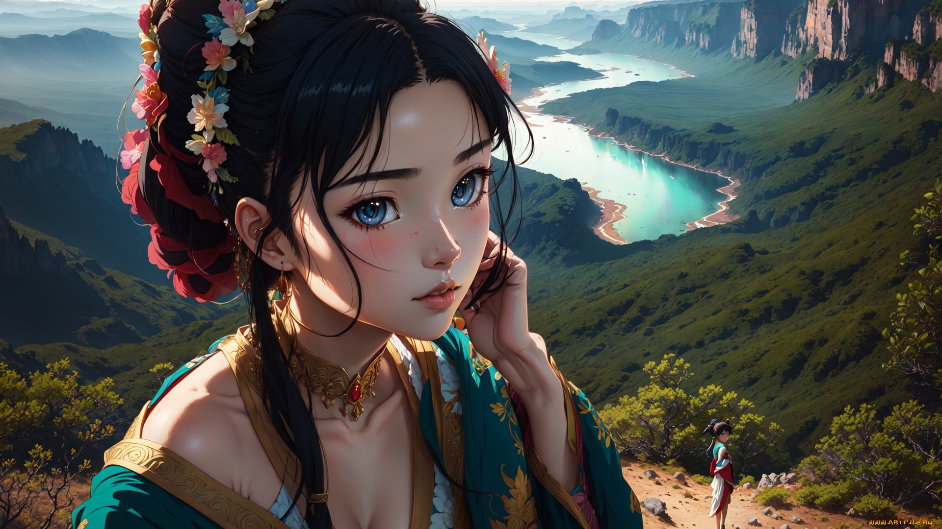 аниме, пейзажи, , природа, нейросети, графика, нейроарт, ai, art, нейронные, сети, рисунки, нейро, искусство