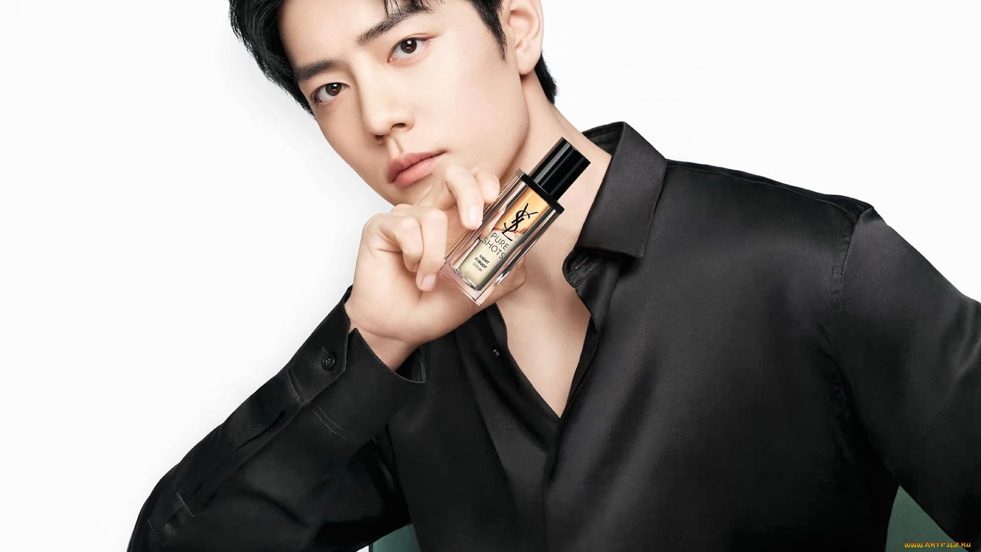 мужчины, xiao, zhan, актер, рубашка, флакон