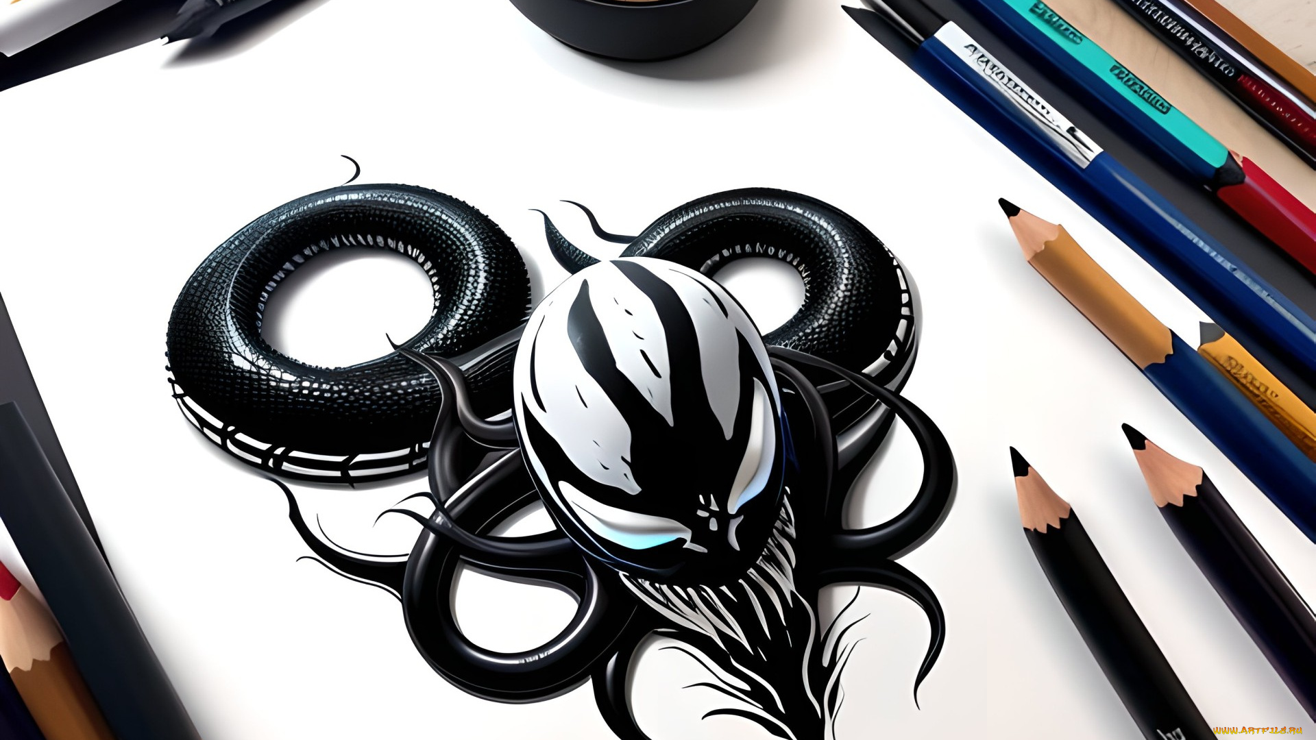 рисованное, комиксы, нейросети, графика, нейроарт, ai, art, нейронные, сети, рисунки, нейро, искусство, venom, веном