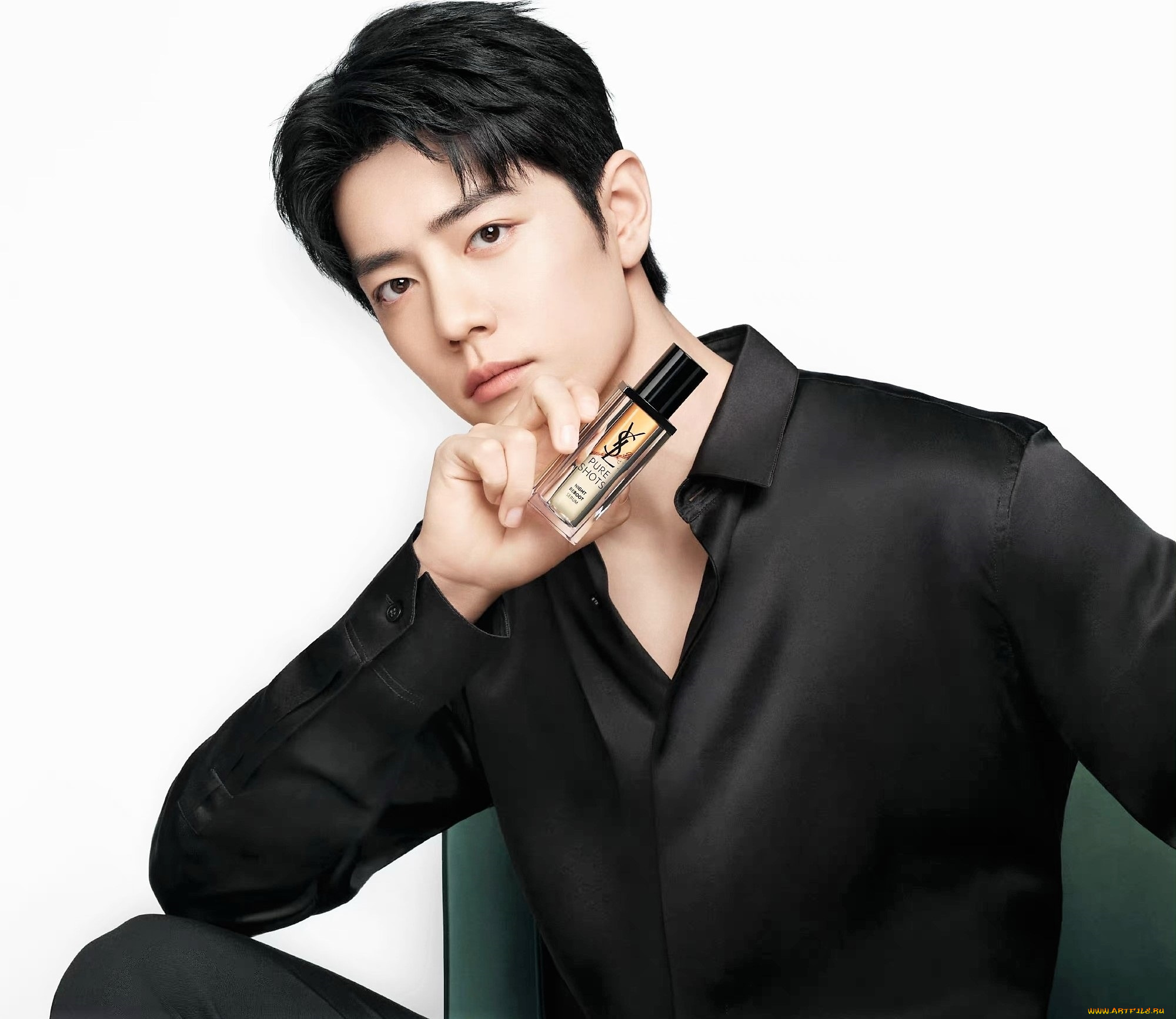 мужчины, xiao, zhan, актер, рубашка, флакон