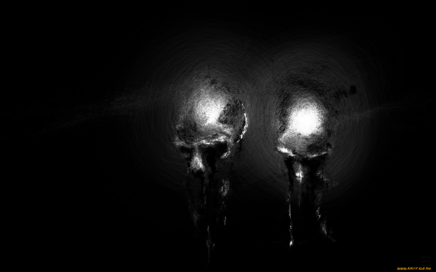 3д, графика, horror, ужас, черепа