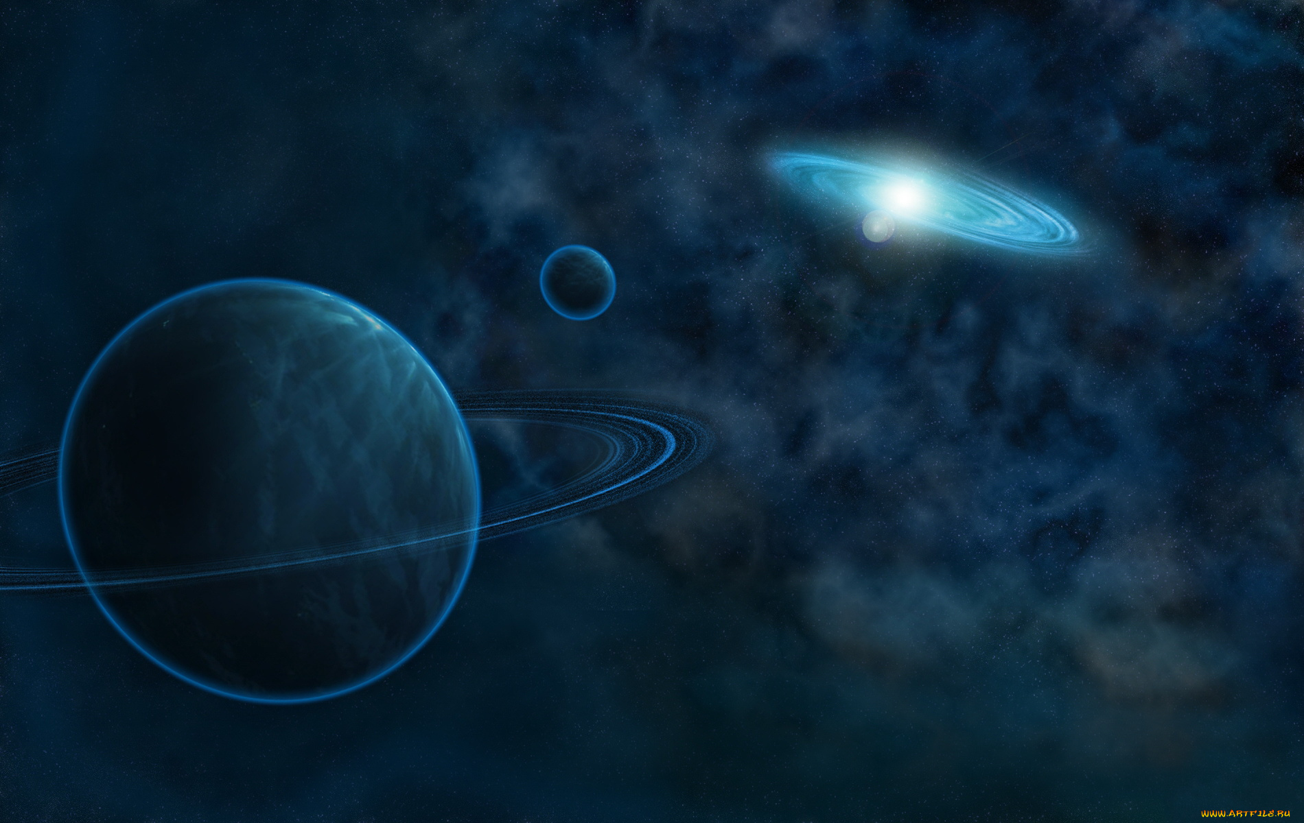 космос, арт, планеты