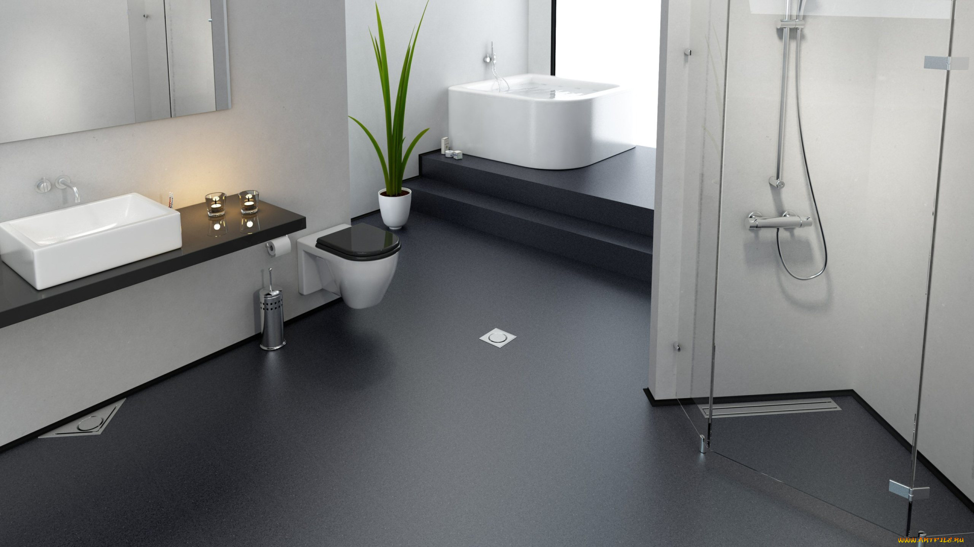 3д, графика, realism, реализм, ванная