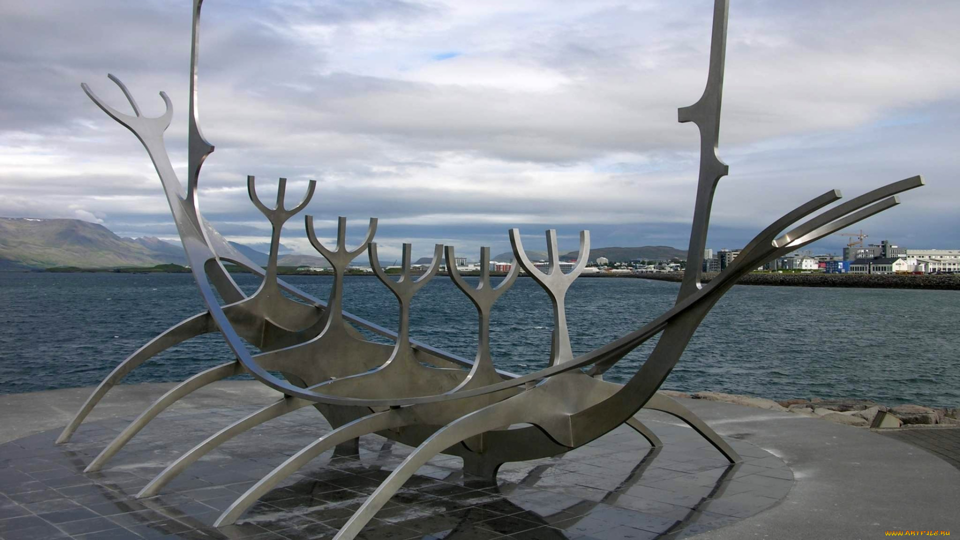 города, памятники, скульптуры, арт, объекты, викинги, лодка