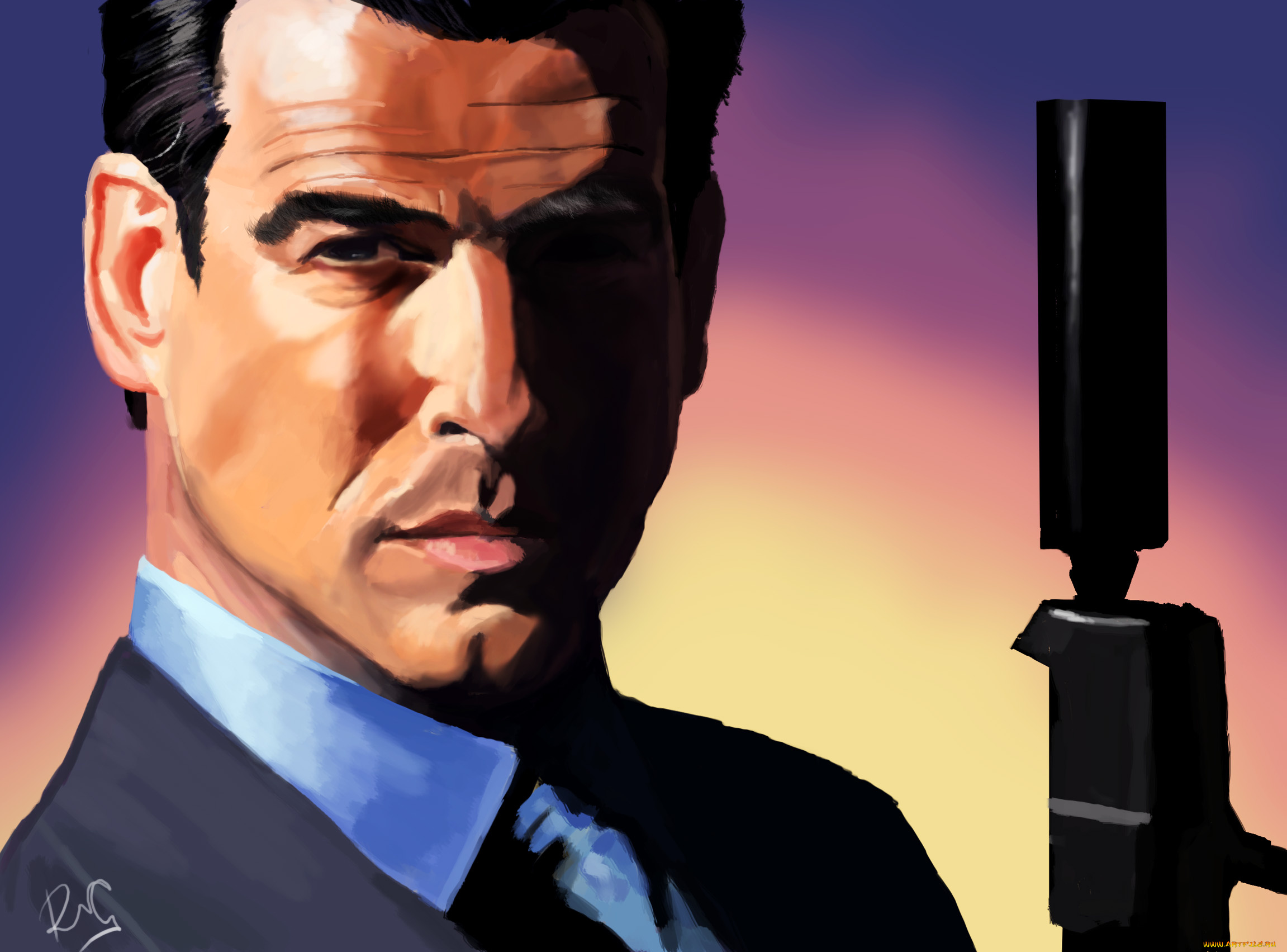 рисованные, люди, james, bond