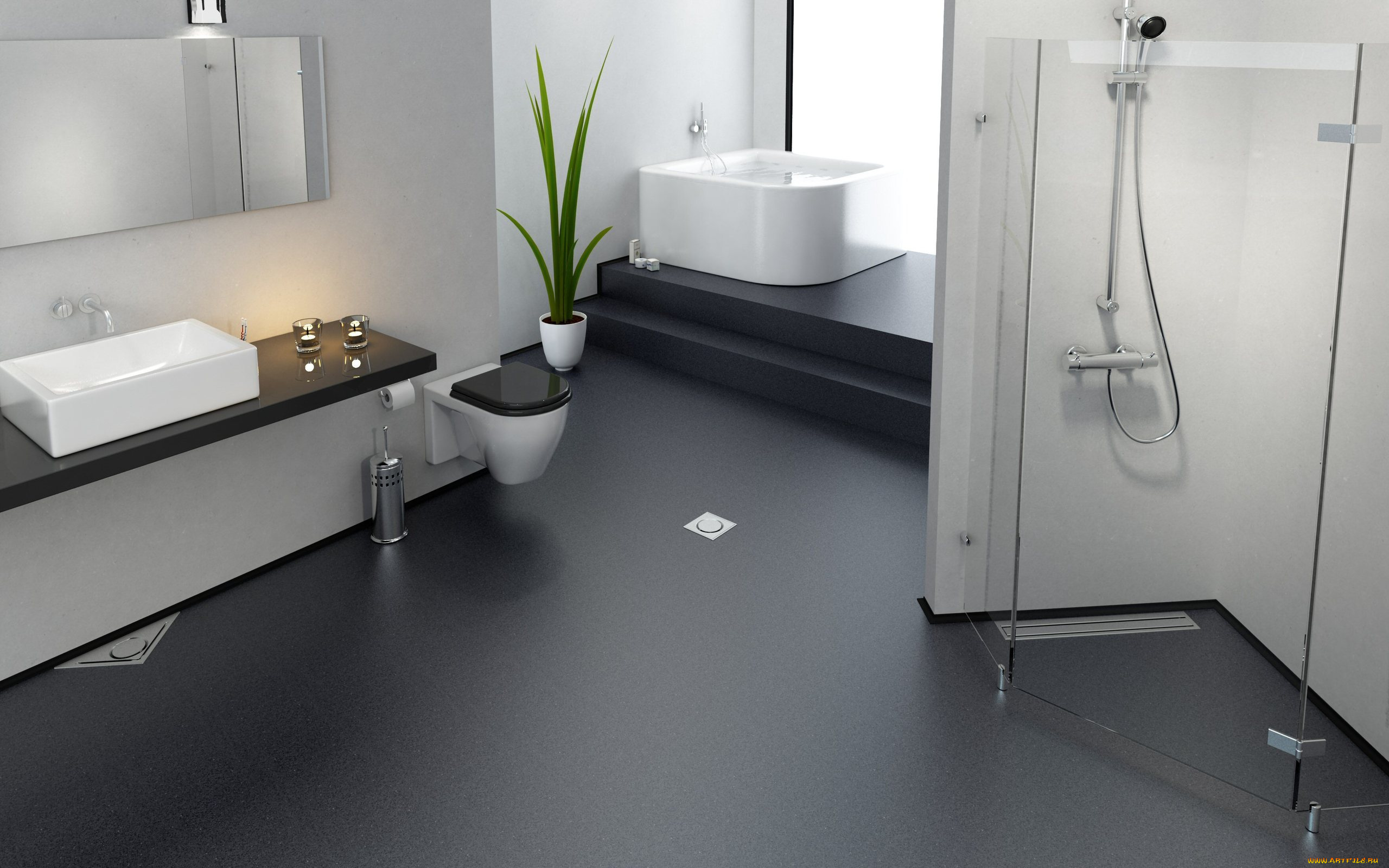 3д, графика, realism, реализм, ванная