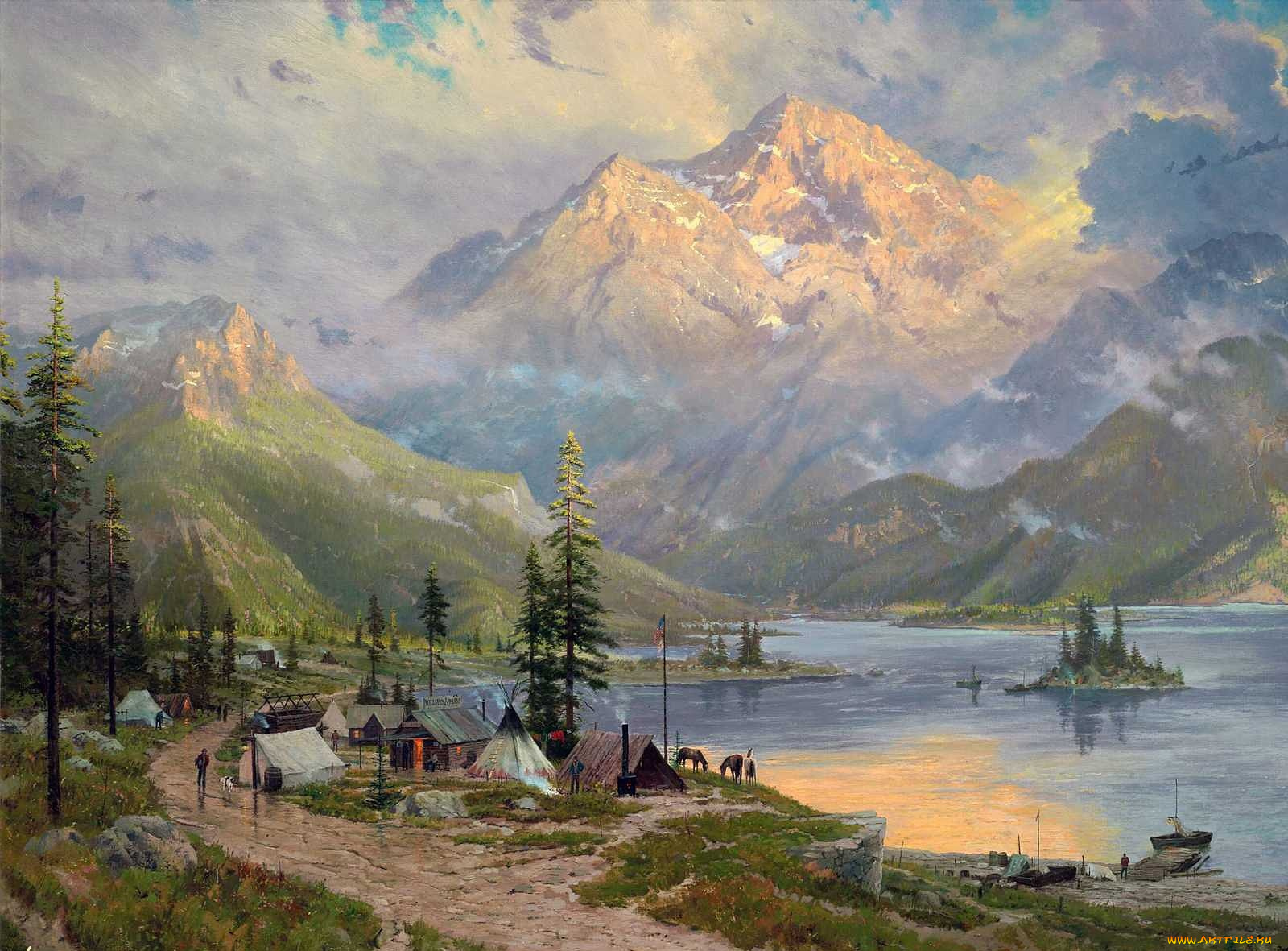 рисованные, thomas, kinkade