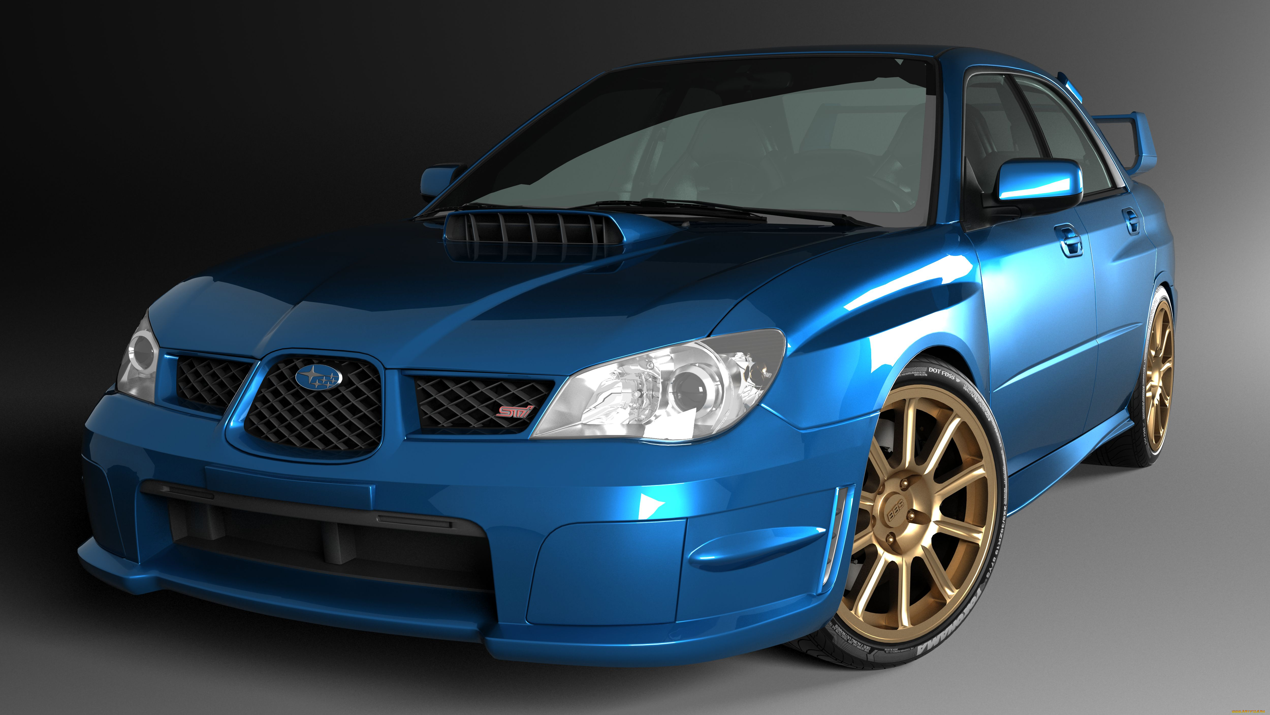 автомобили, 3д, subaru, impreza