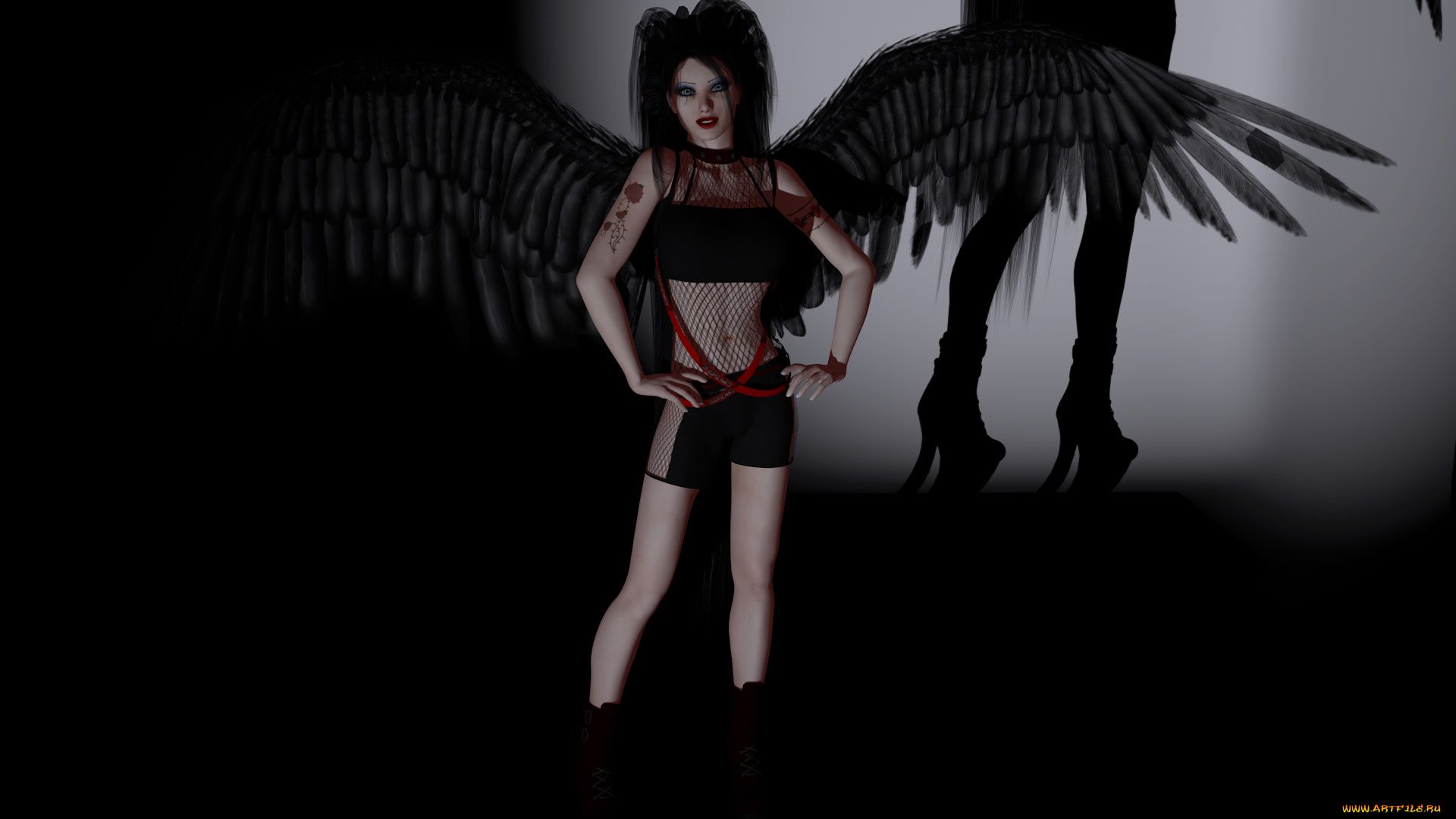 3д, графика, fantasy, фантазия, девушка, крилья