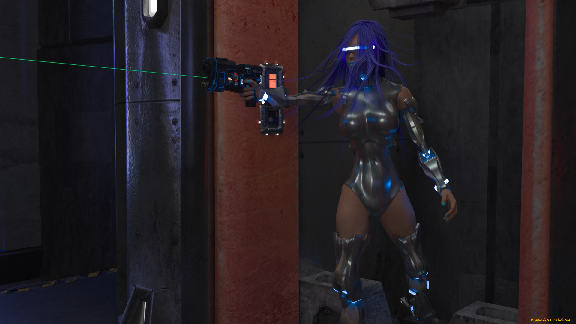 3д, графика, fantasy, фантазия, оружие, девушка