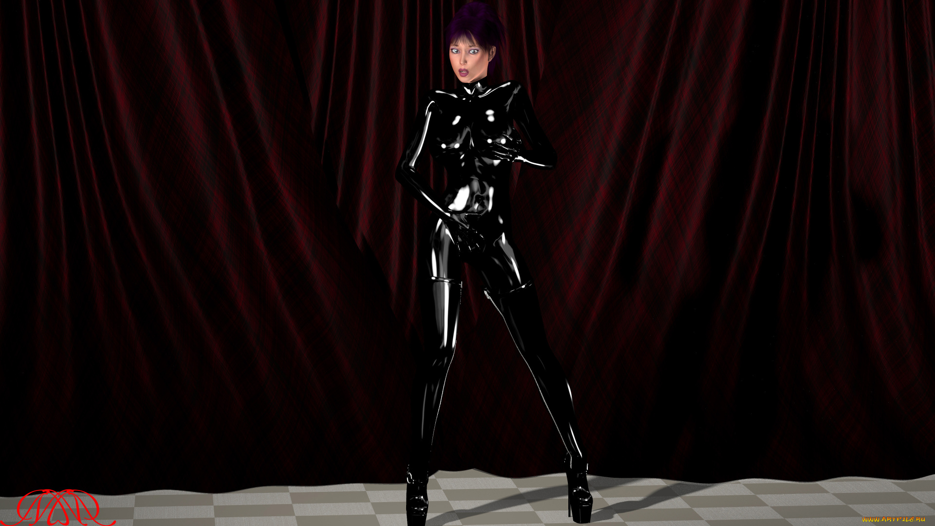 3д, графика, people, люди, латекс, девушка