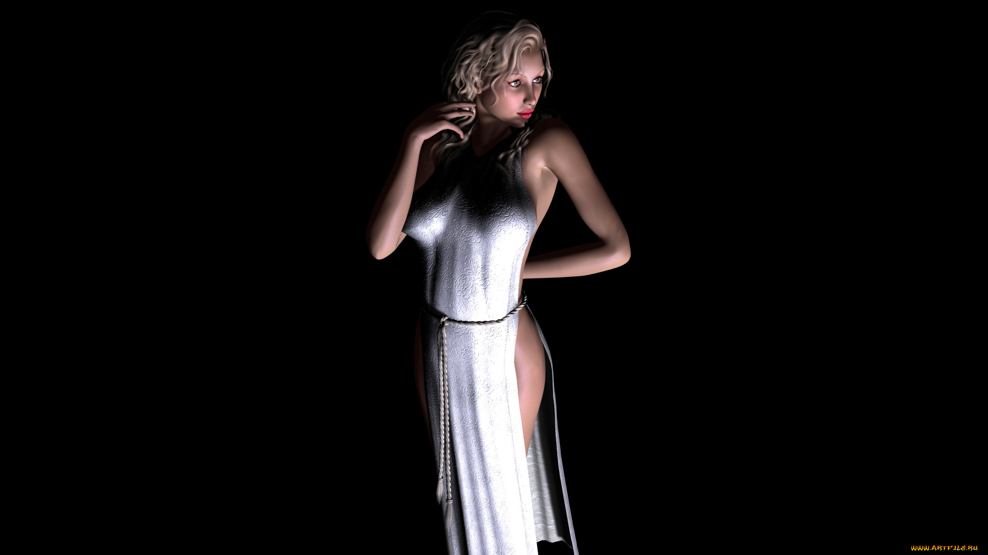 3д, графика, people, люди, платье, девушка