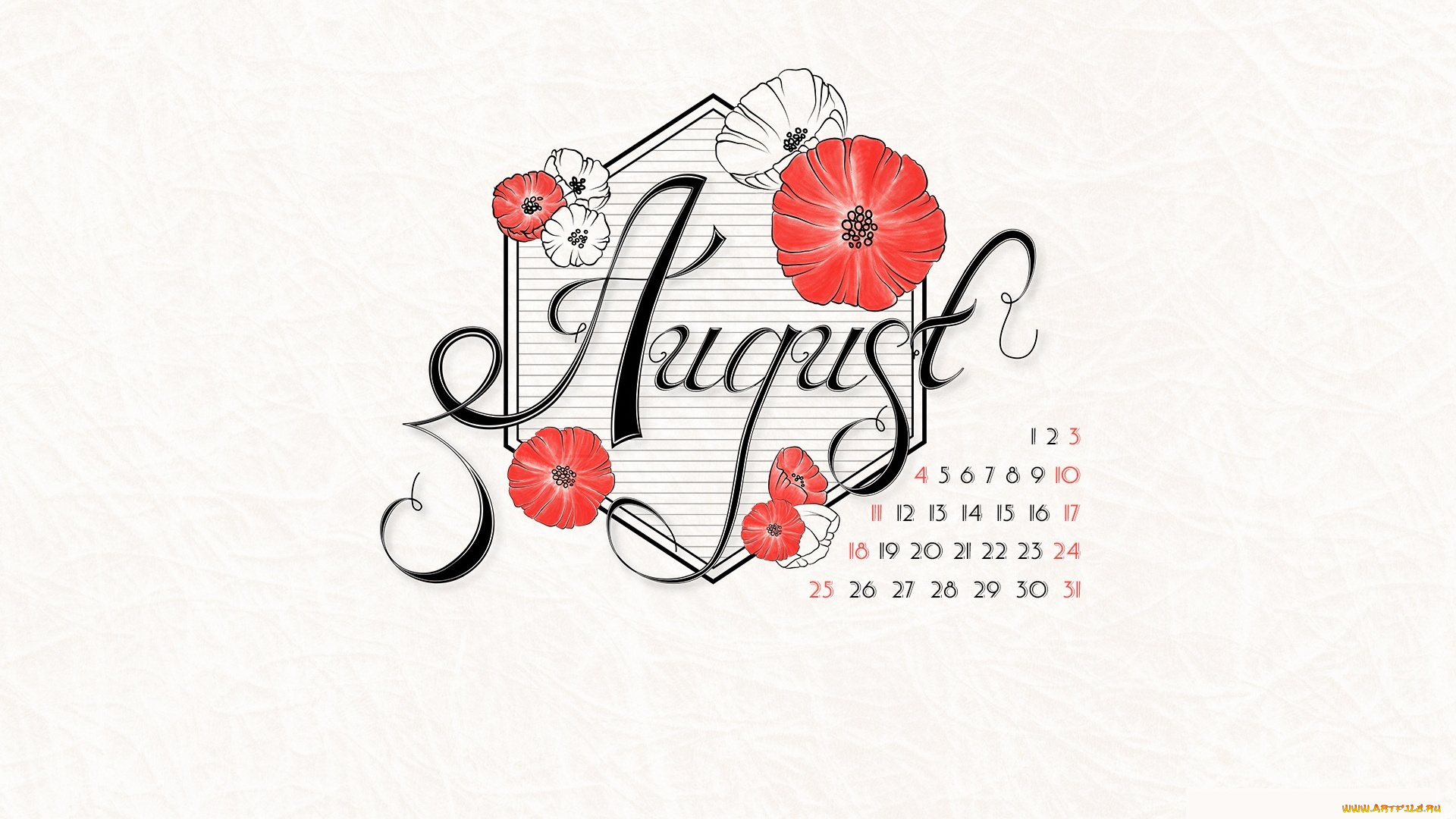 календари, рисованные, векторная, графика, цветы