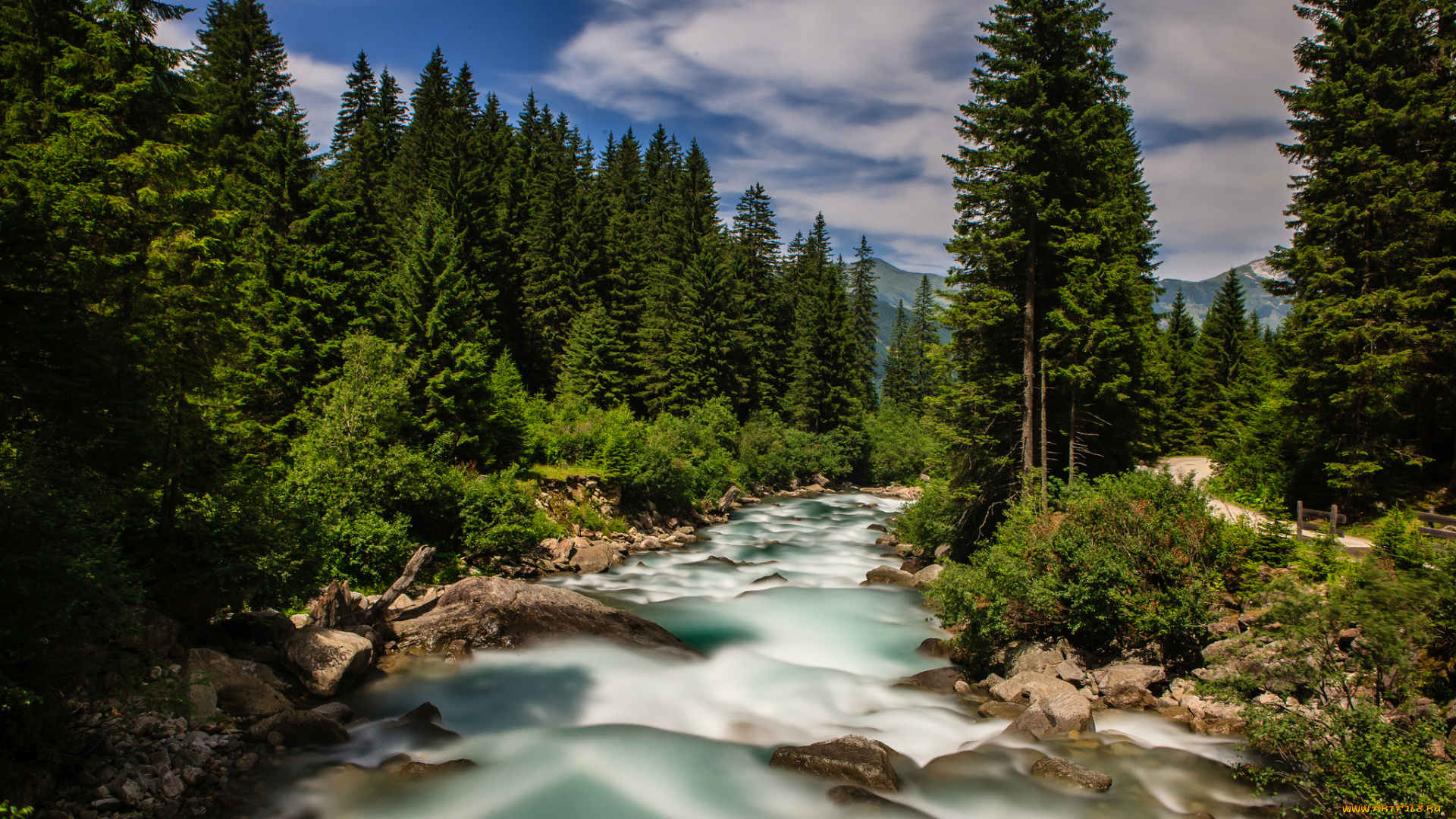 krimmler, ache, river, austria, природа, реки, озера, alps, река, кримлер-ахе, альпы, австрия, лес