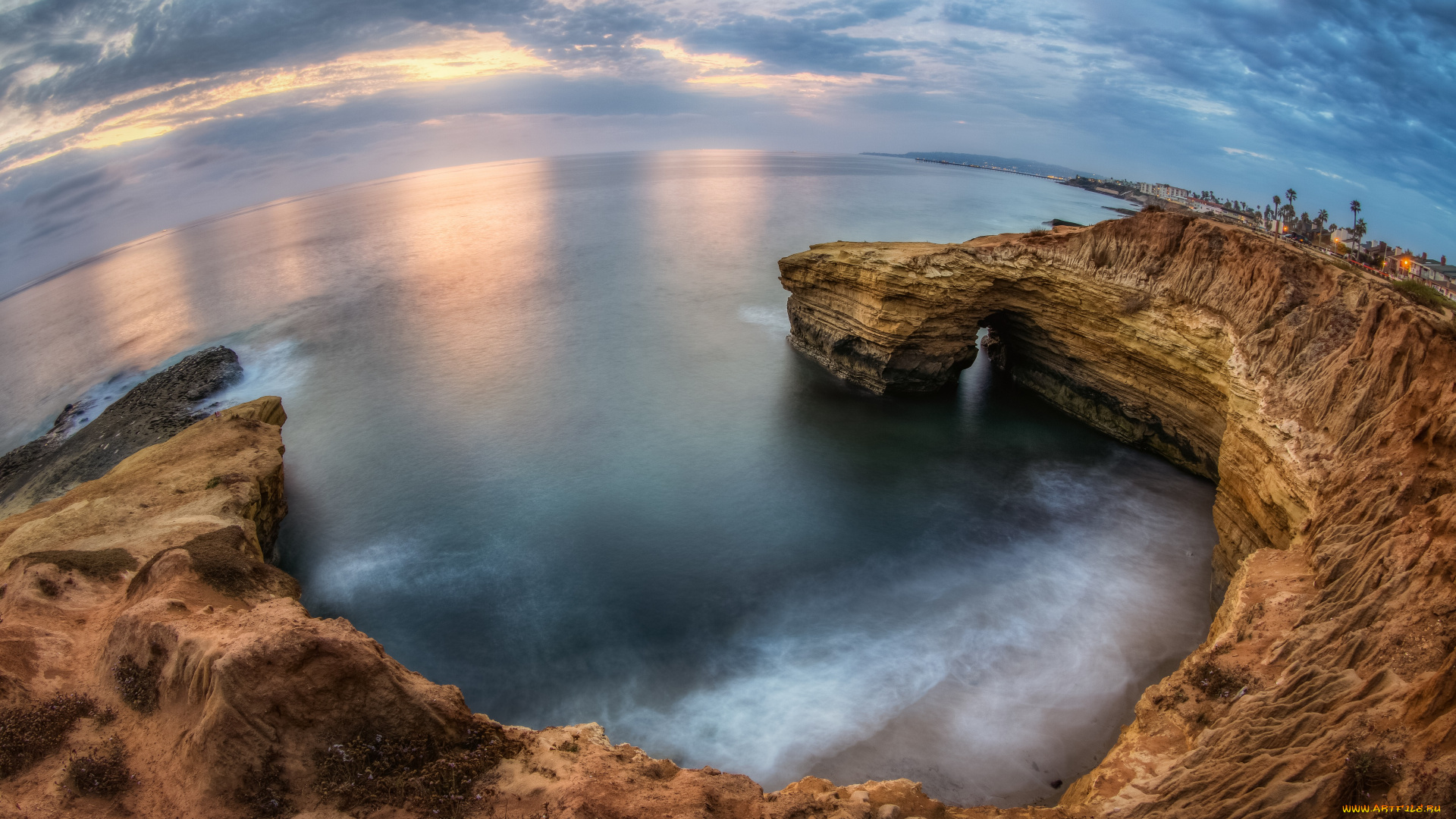 природа, моря, океаны, высота, берег