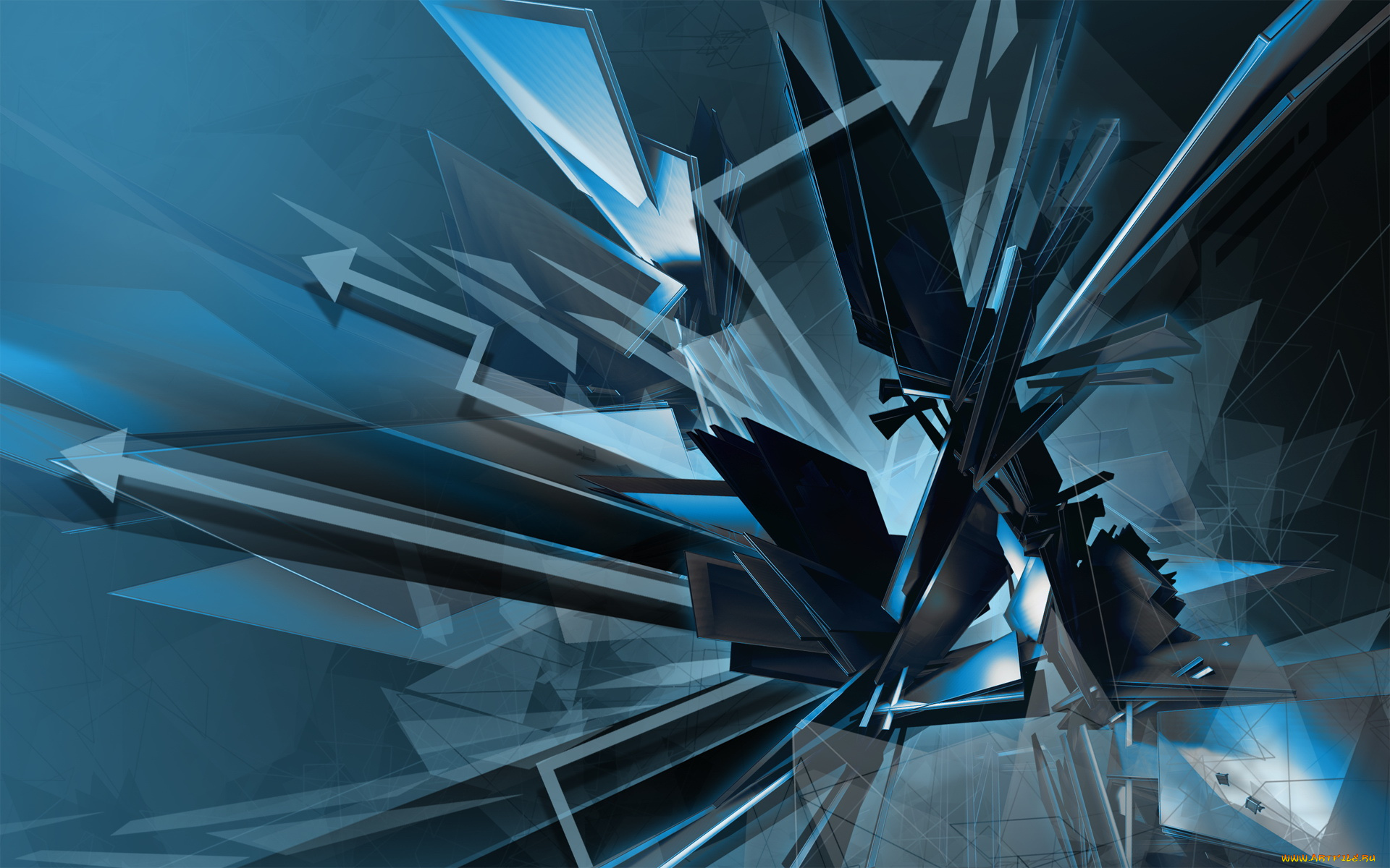 3д, графика, abstract, абстракции, фон, стрелки