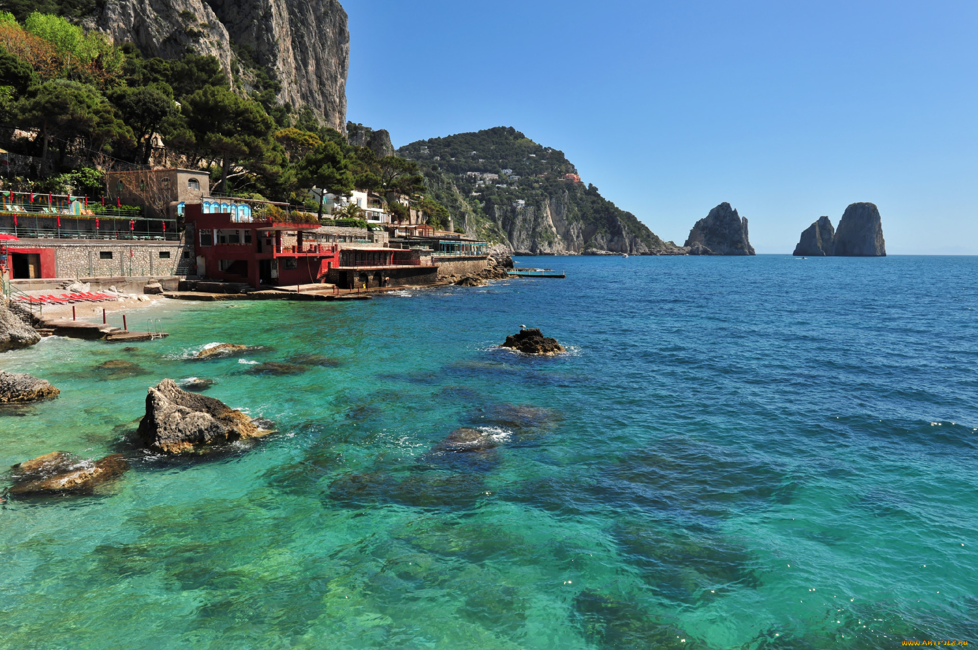 marina, piccola, capri, природа, побережье, моры, горы, скалы, набережная, остров, капри